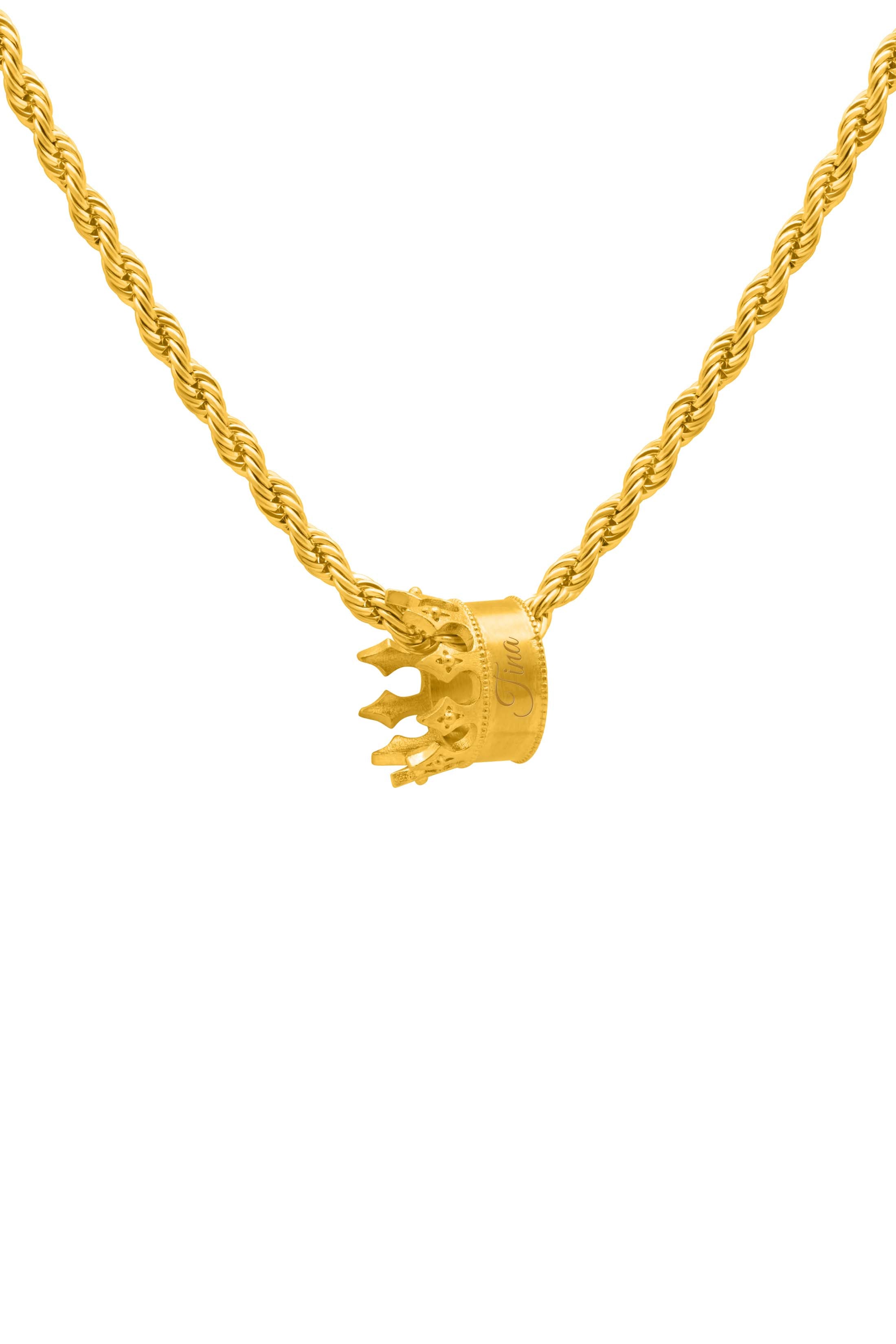 Crown Ring Engravable Pendant