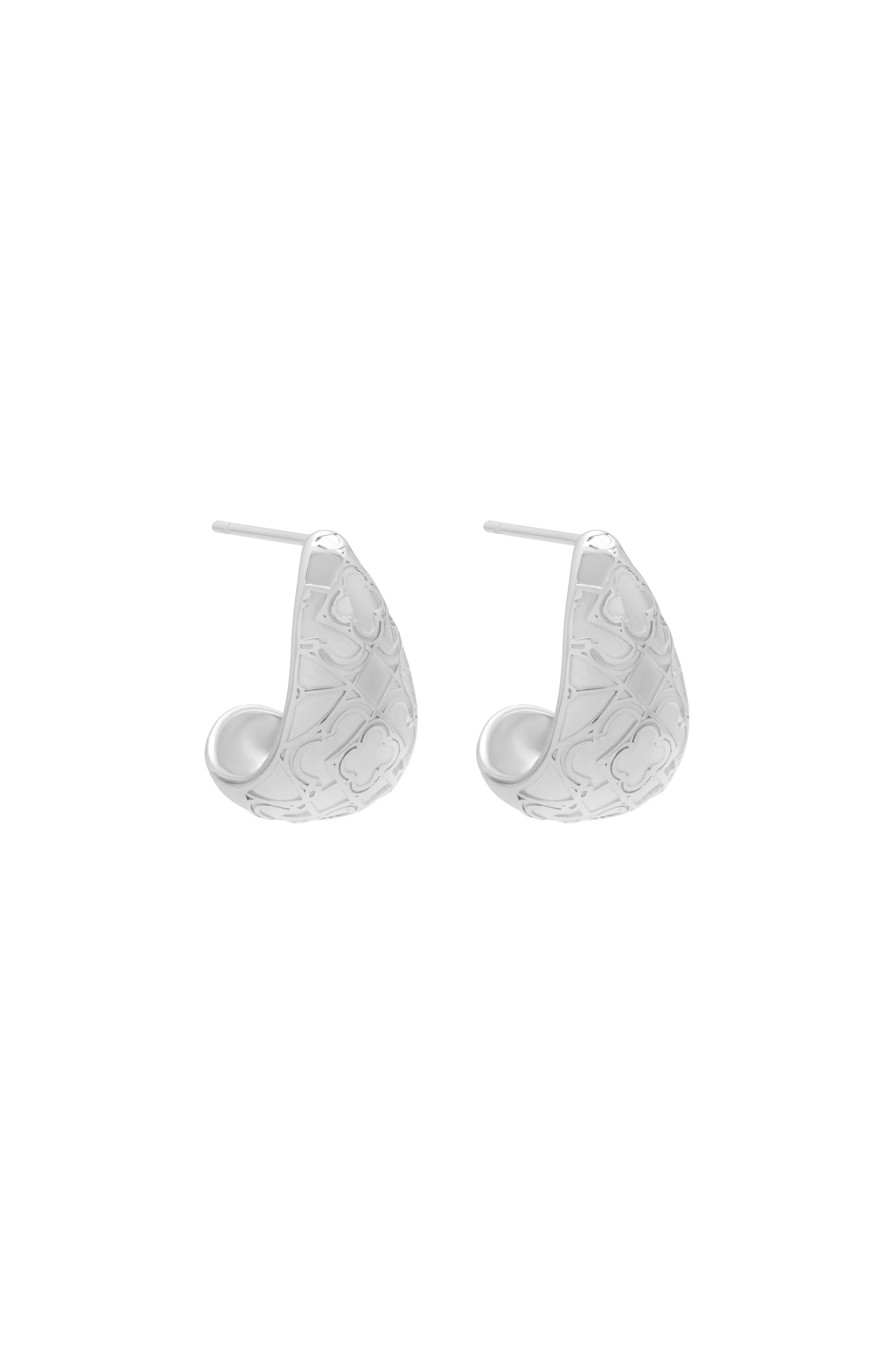 Teardrop Silver Stud Earring Set