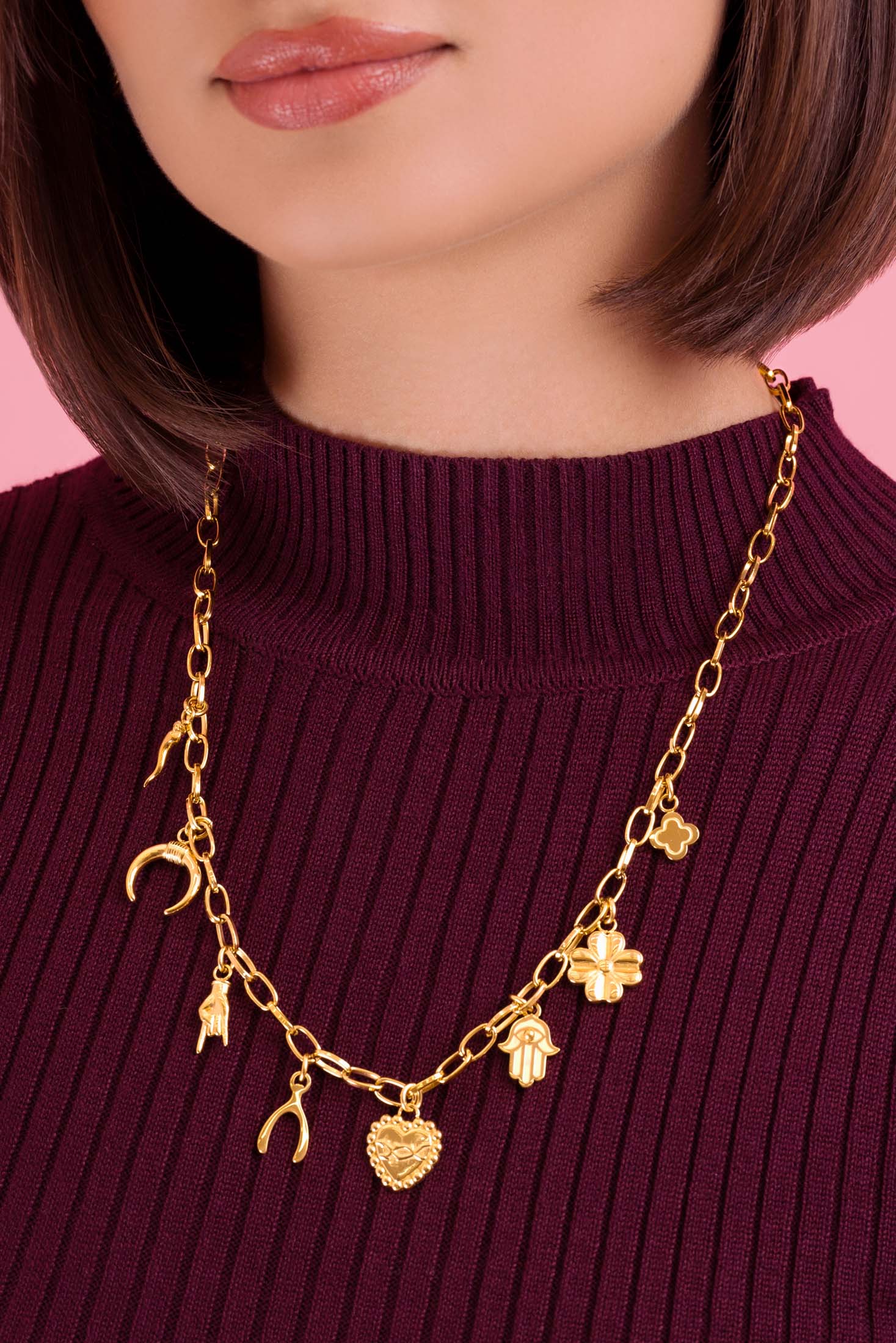 Fortuna Charm Necklace & Bracelet Gift Set