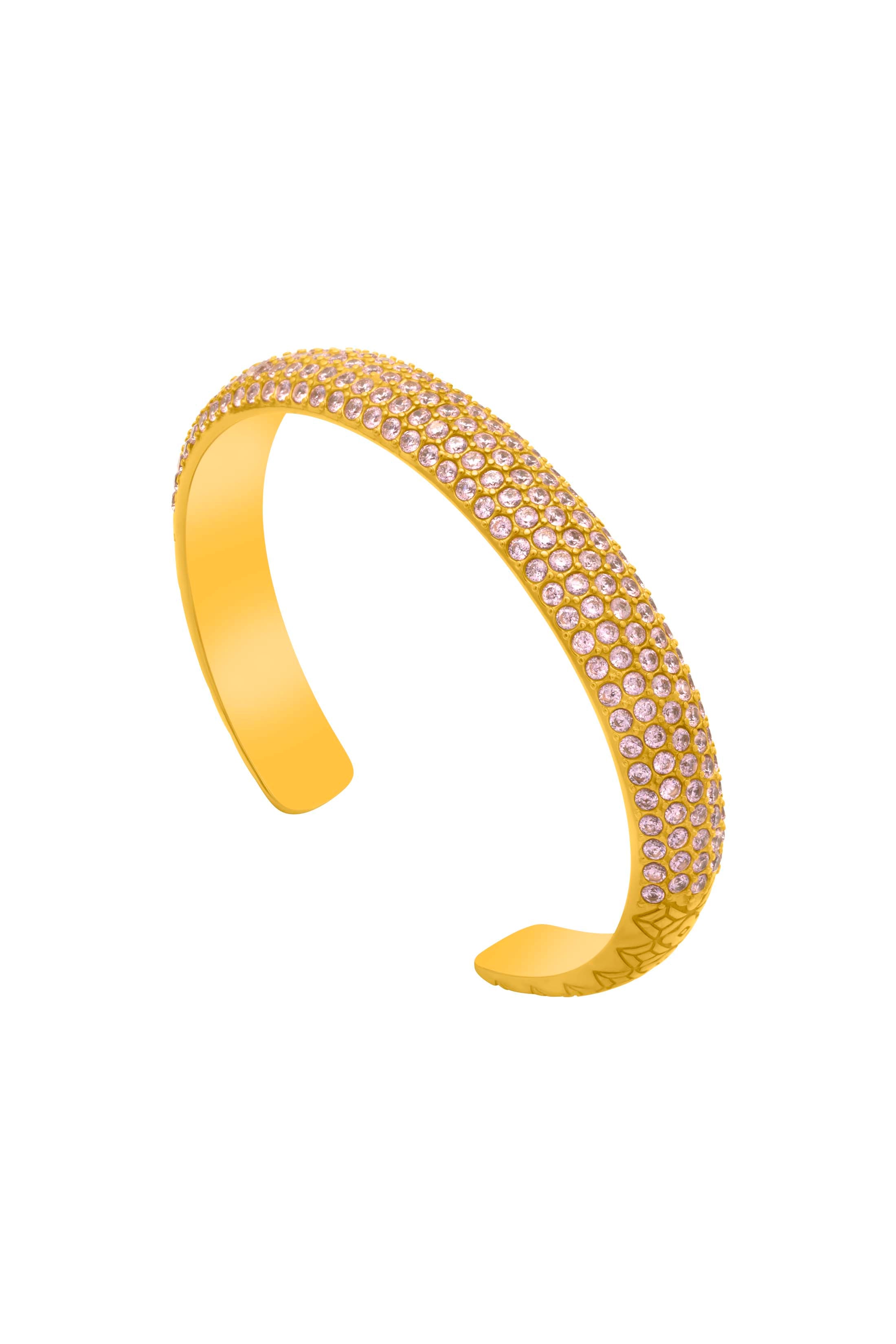 Blush Pavé Patterned Bangle