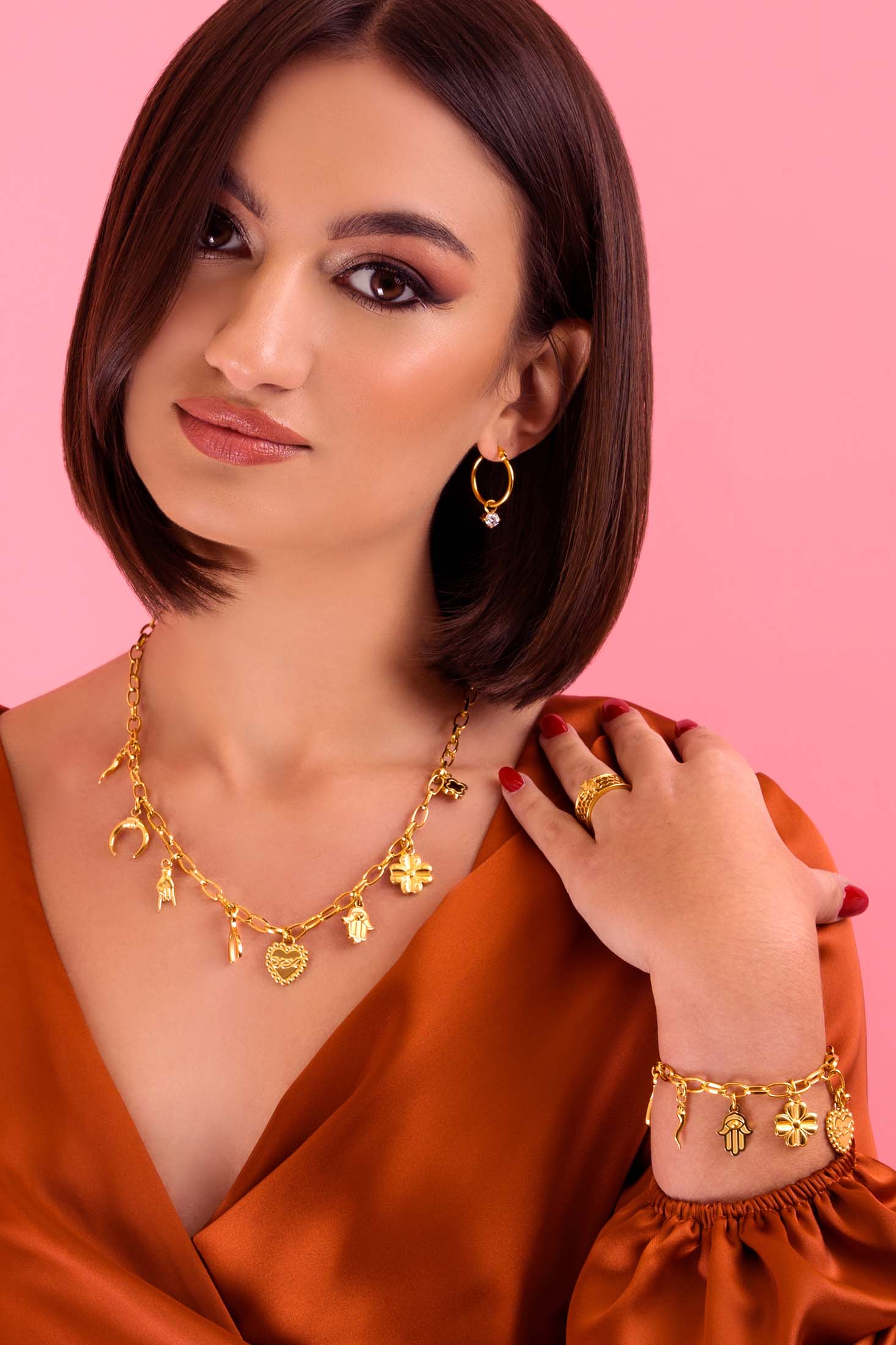 Fortuna Charm Necklace & Bracelet Gift Set