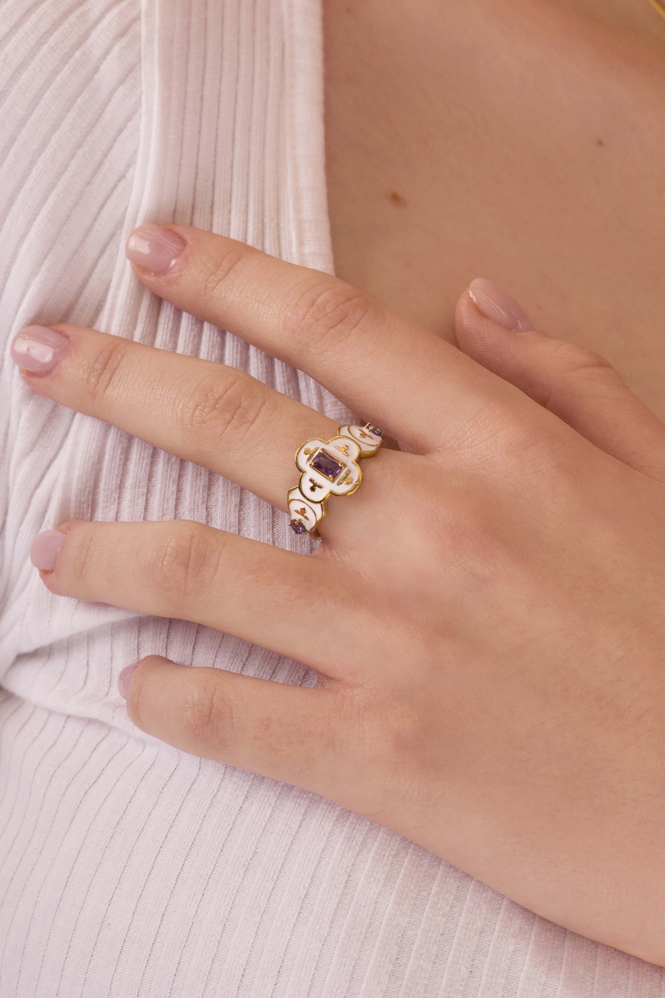 Maltese Tile Royal Purple Ring