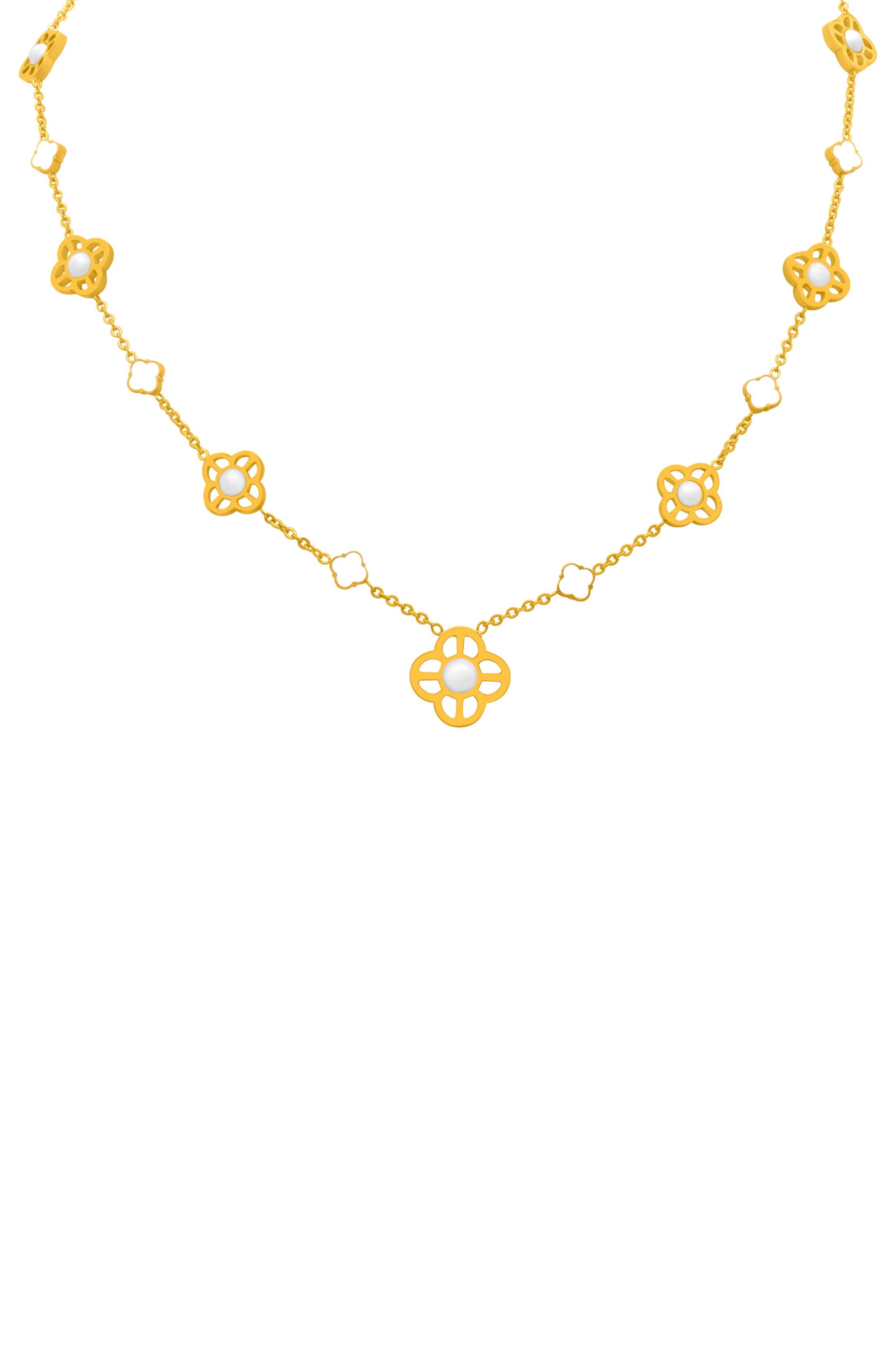 Carisma Pearl Flower Necklace