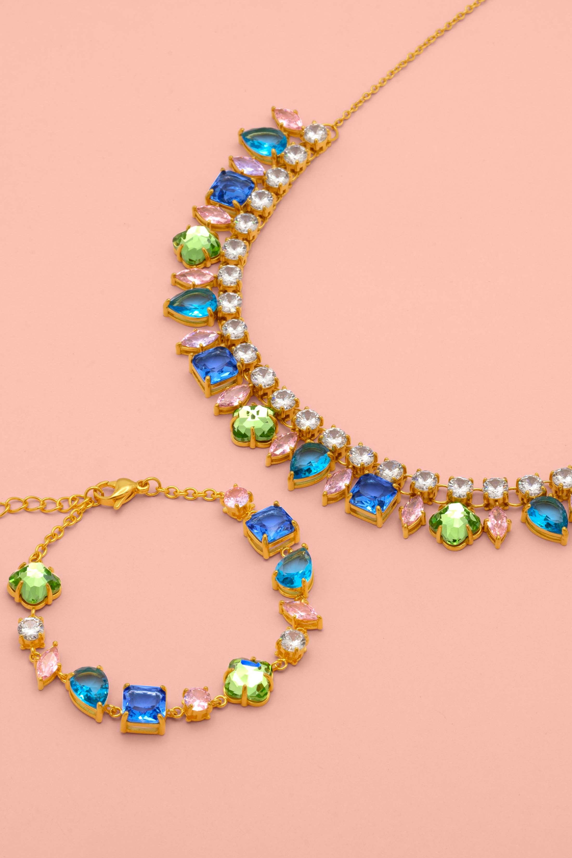 Sinfonija Ġawhar Choker & Bracelet Gift Set