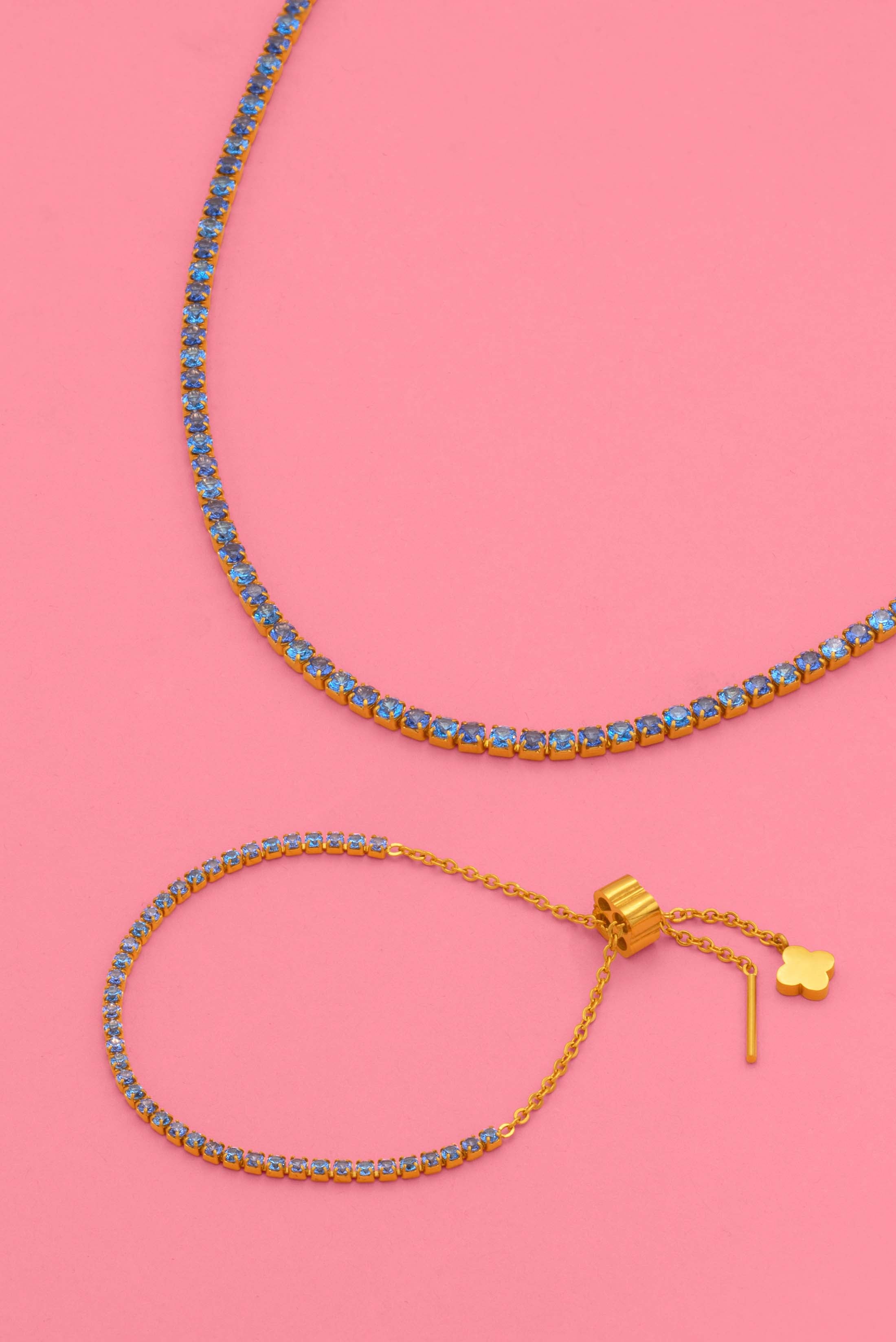 Pjombini Tennis Bracelet & Choker Gift Set