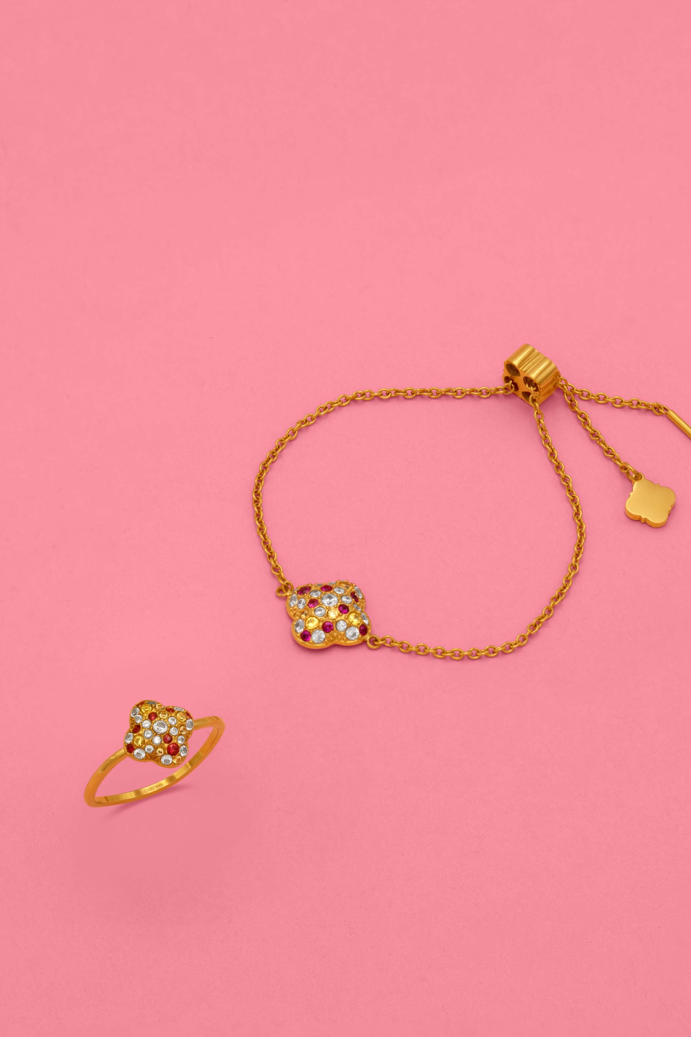 Pink Aurora Ring & Bracelet Gift Set