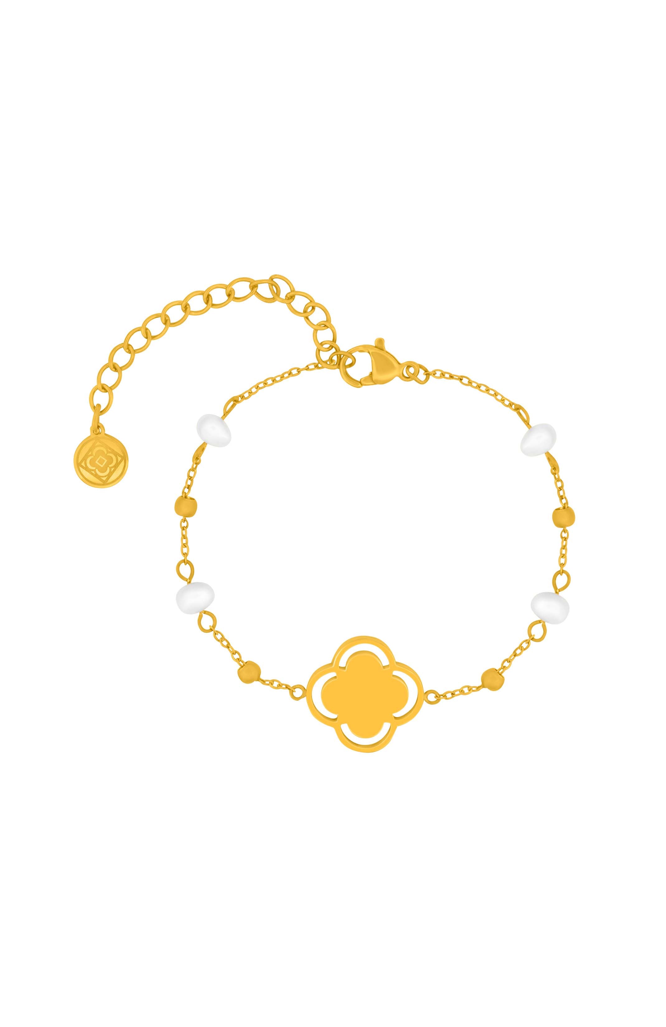 Engravable Carisma Logo Freshwater Pearl Bracelet