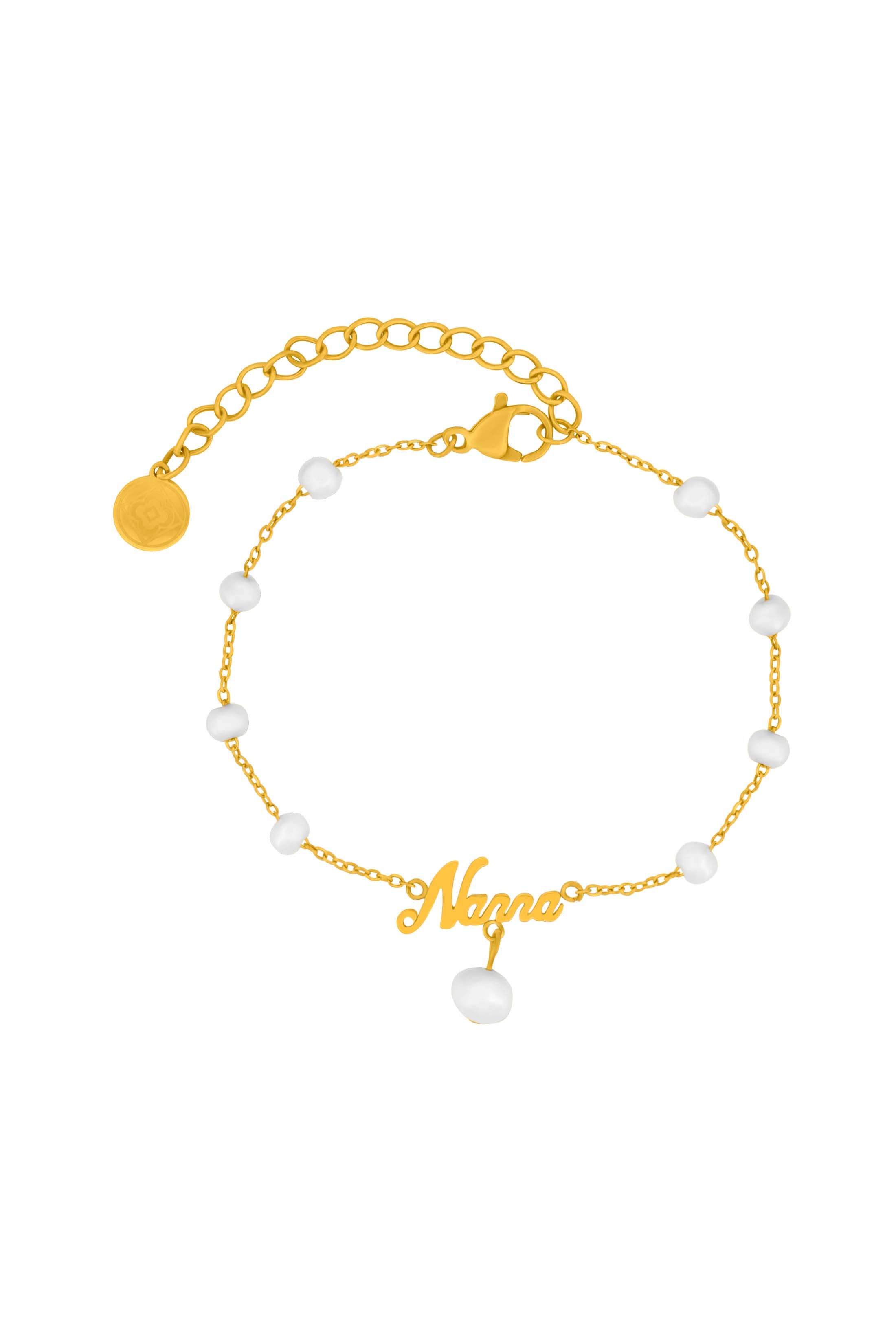 ‘Nanna’ Cursive Freshwater Pearl Bracelet