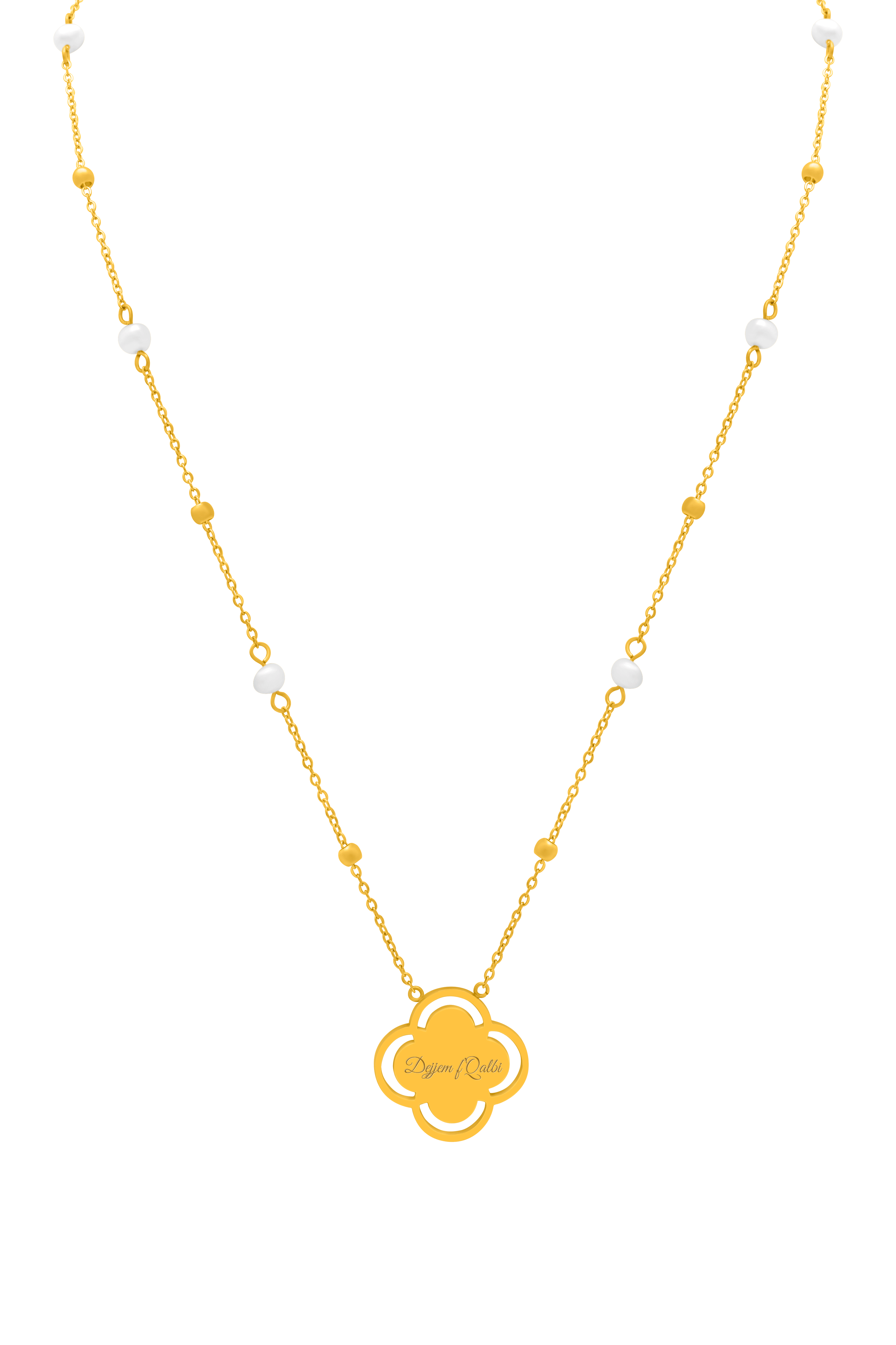 Engravable Carisma Logo Freshwater Pearl Necklace
