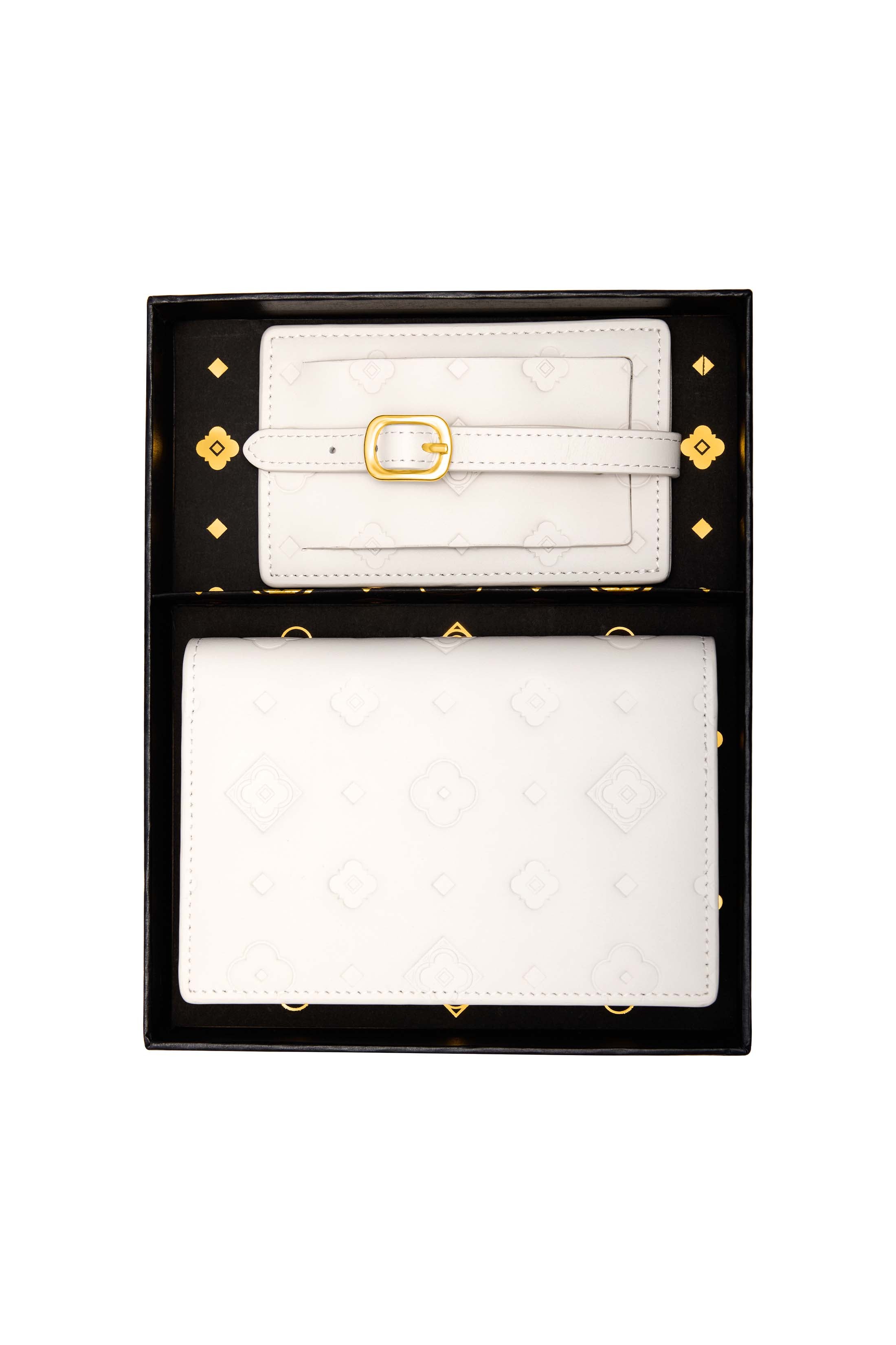 White Passport Cover & Luggage Tag