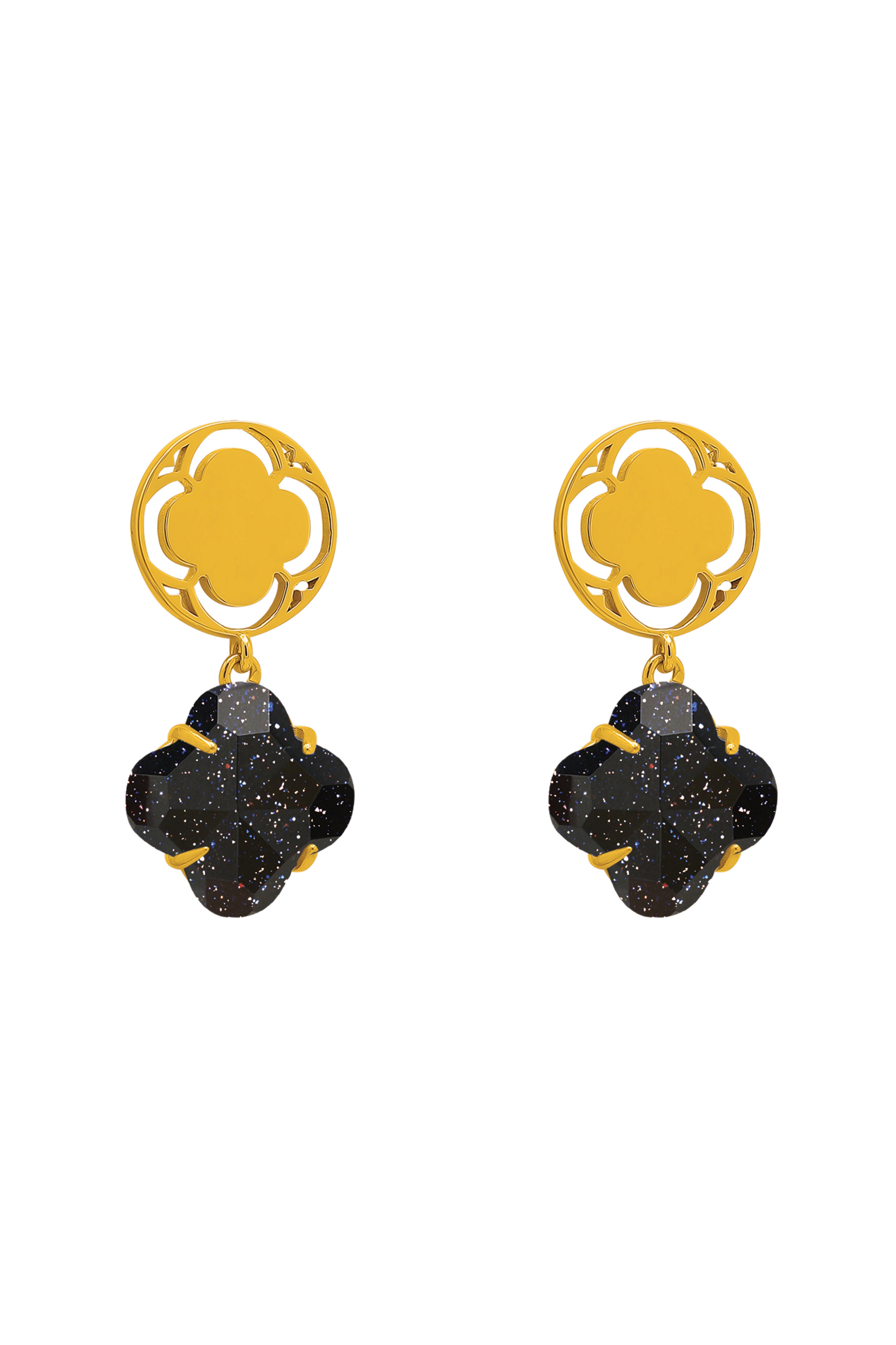 Stone Station Midnight Sparkle Stone Drop Stud Earring Set
