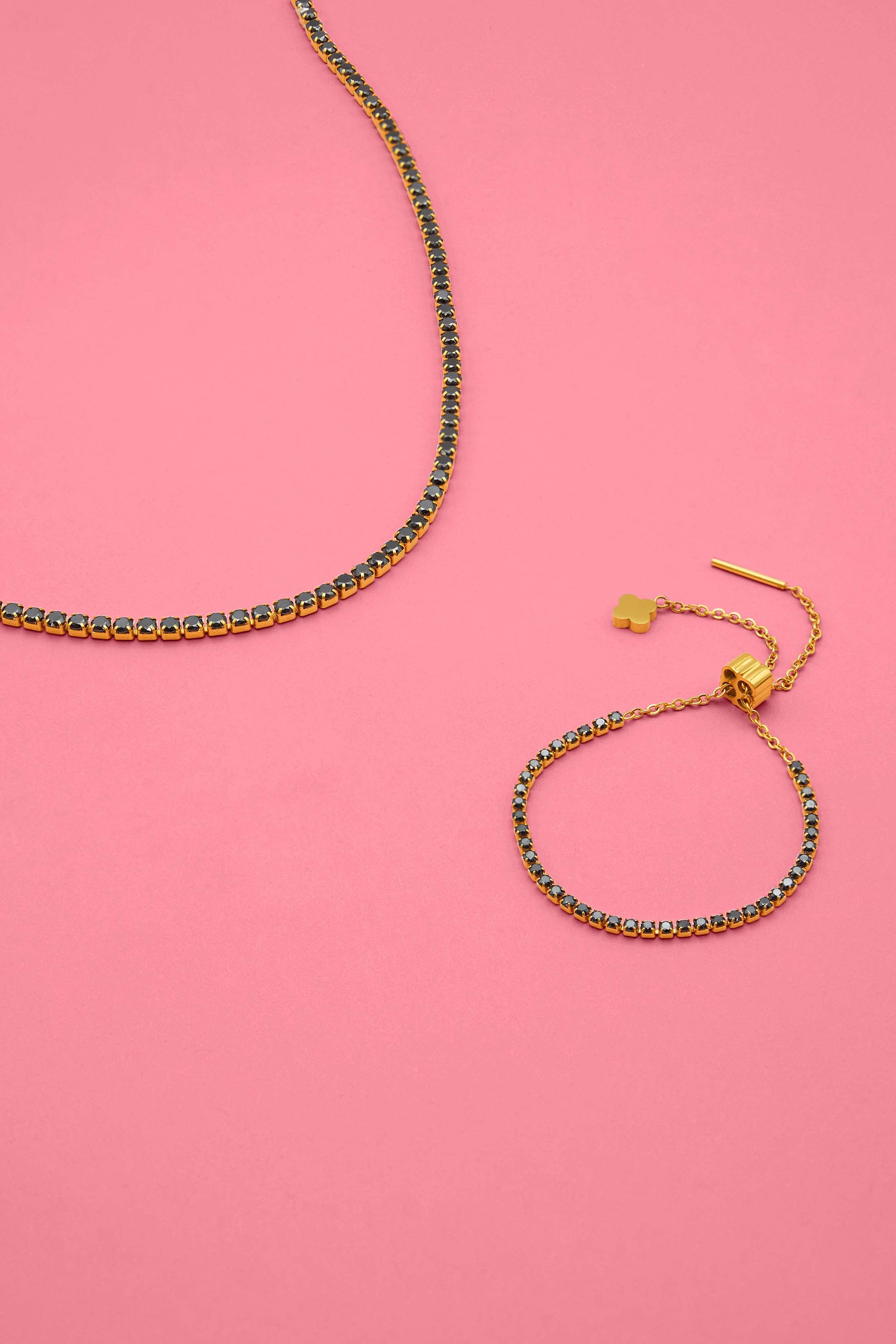 Tnabbret Tennis Bracelet & Choker Gift Set