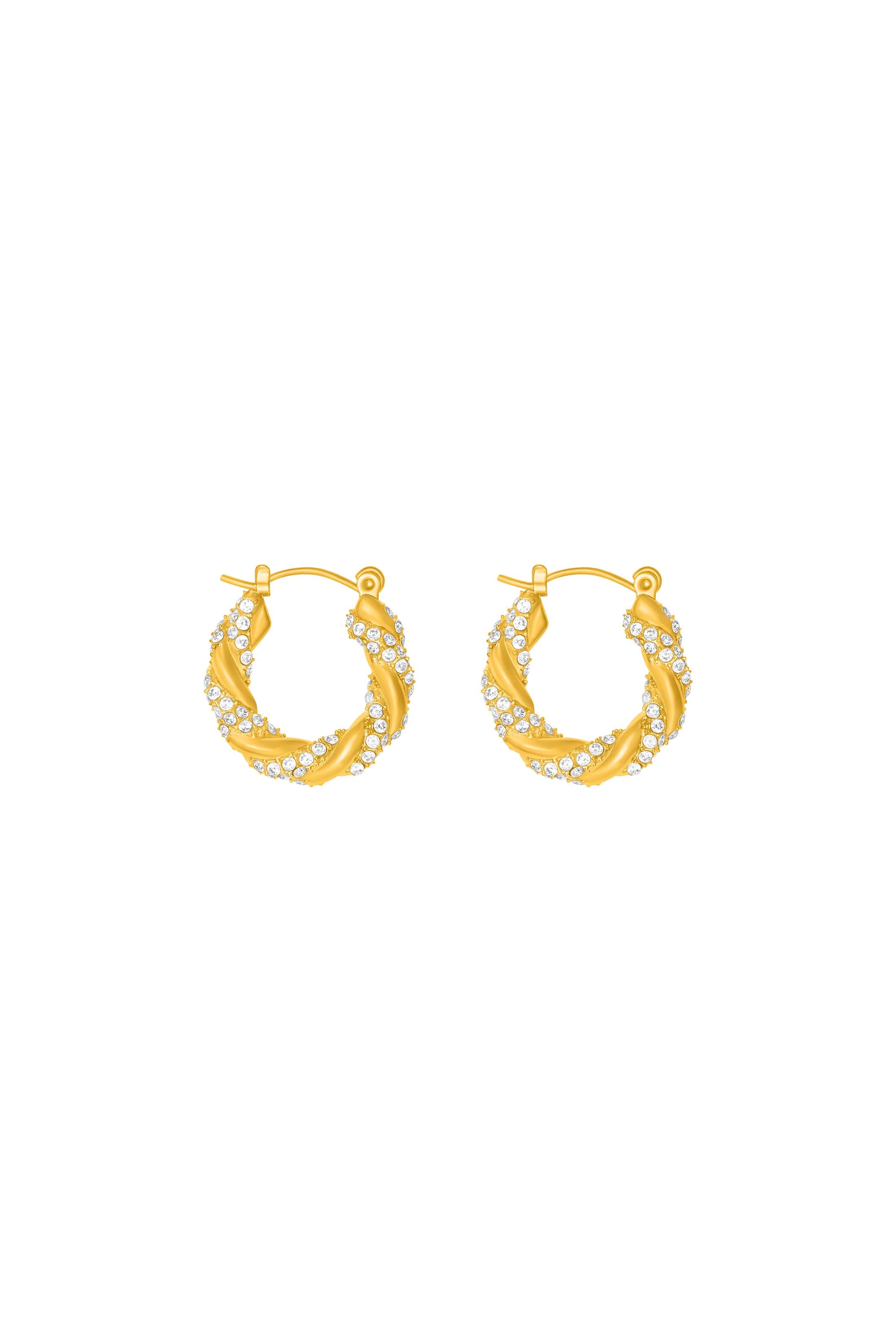 Pavé Twist Petite Hoop Earring Set