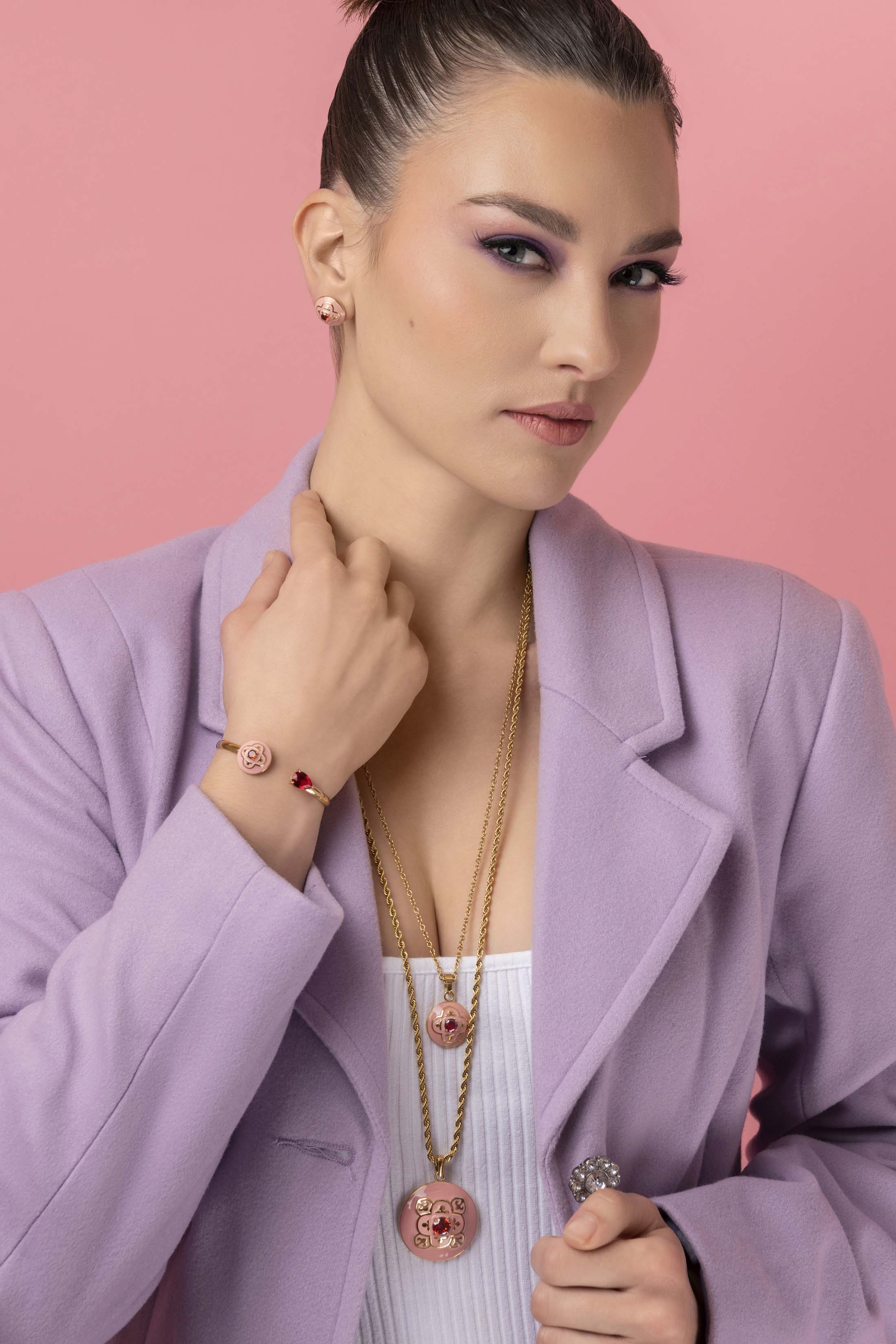 Maltese Tile Carisma Red Stone Bangle