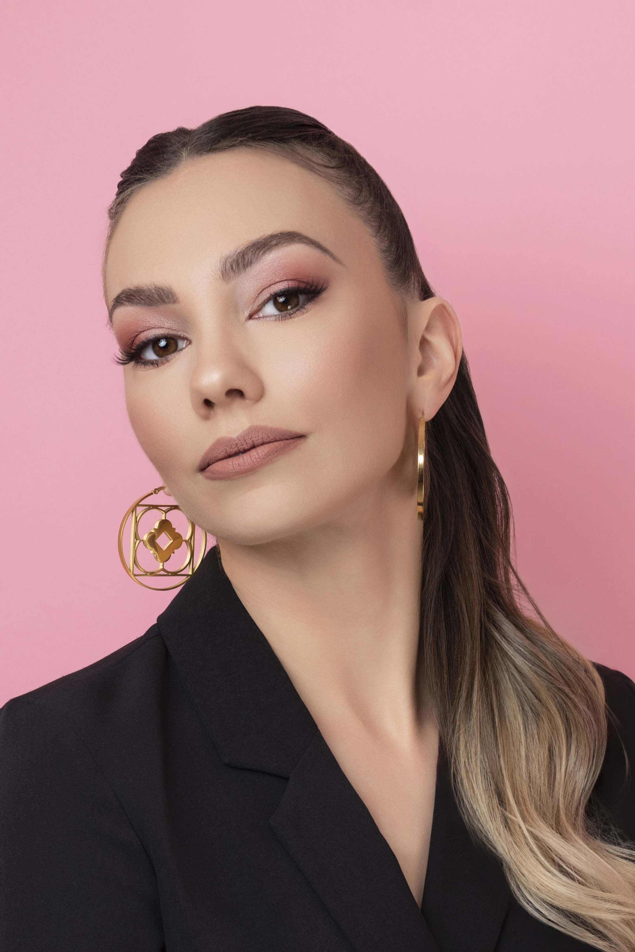 Carisma Logo Statement Hoop Earrings