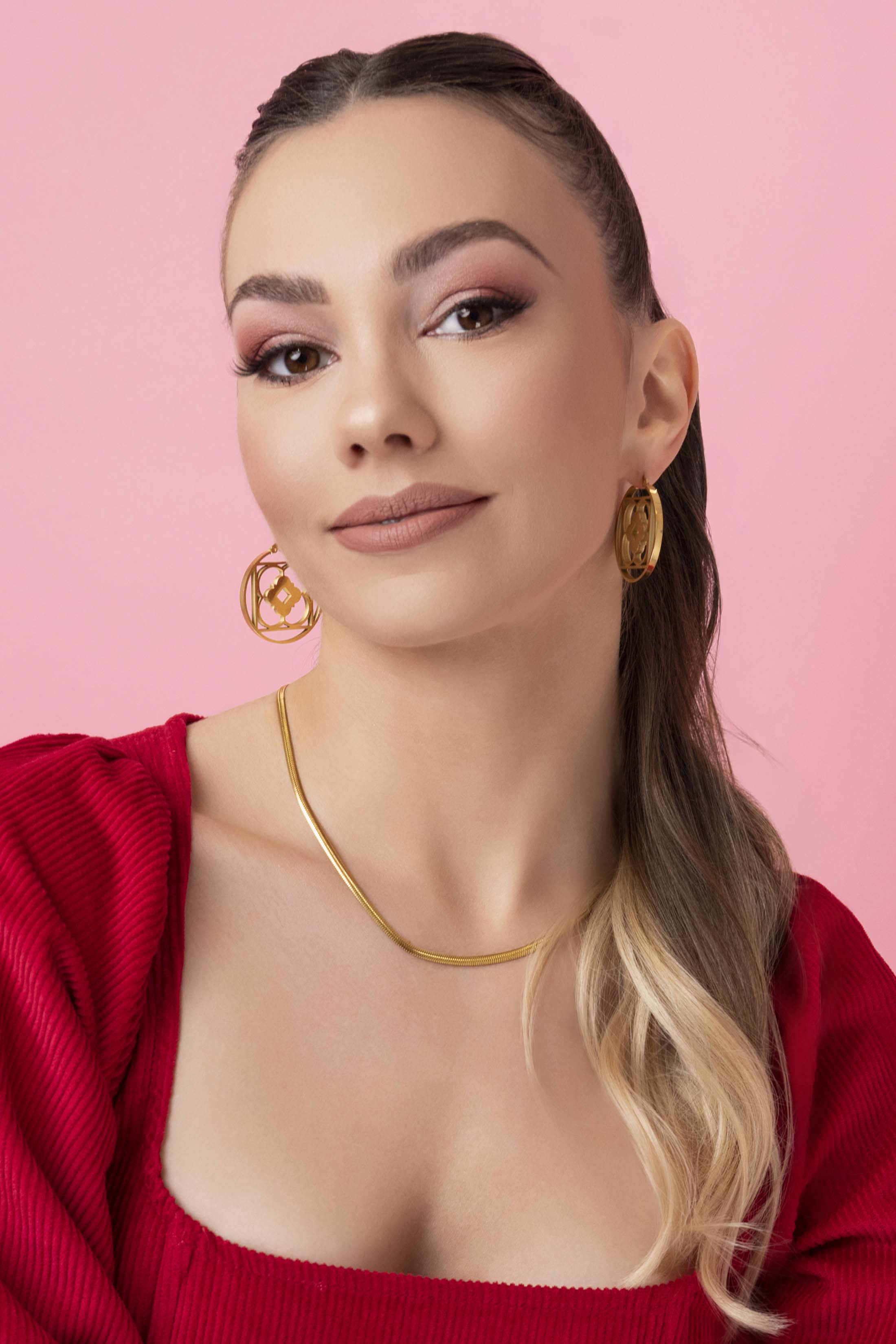 Carisma Logo Medium Hoop Earrings