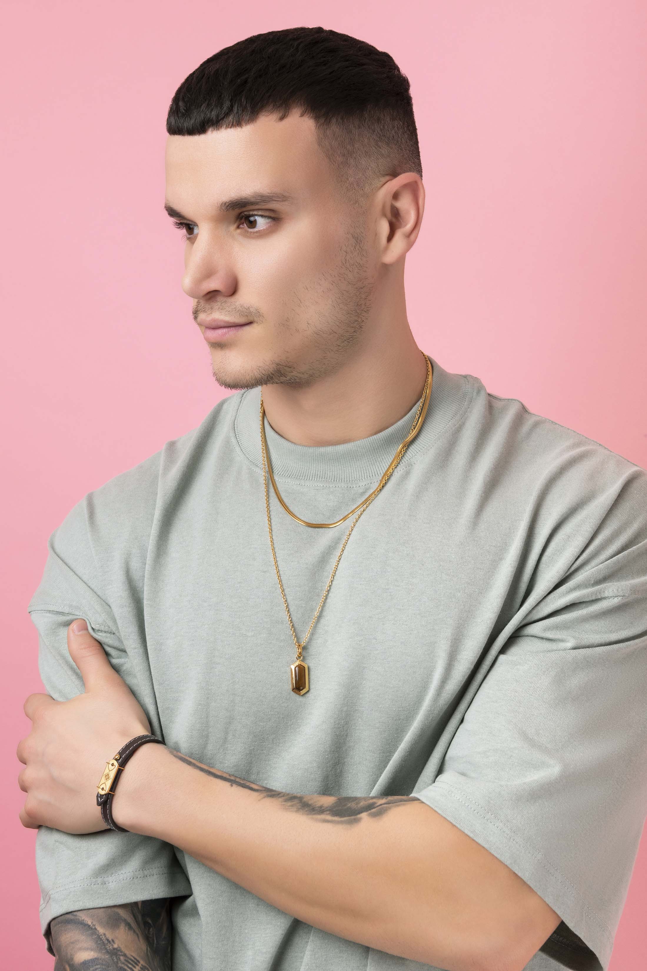 Black Buckle Leather Bracelets