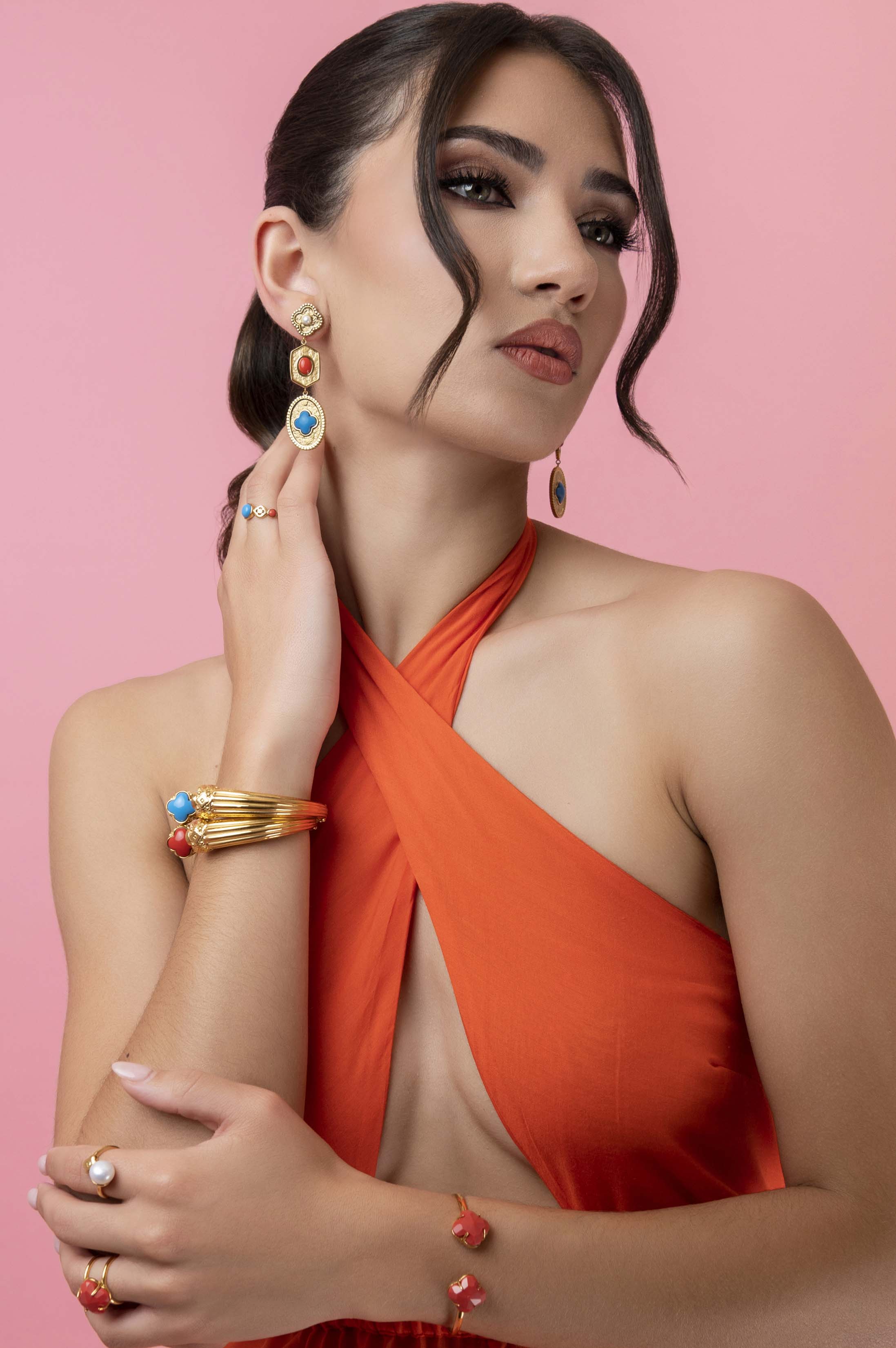 Stone Station Coral Stone Bangle