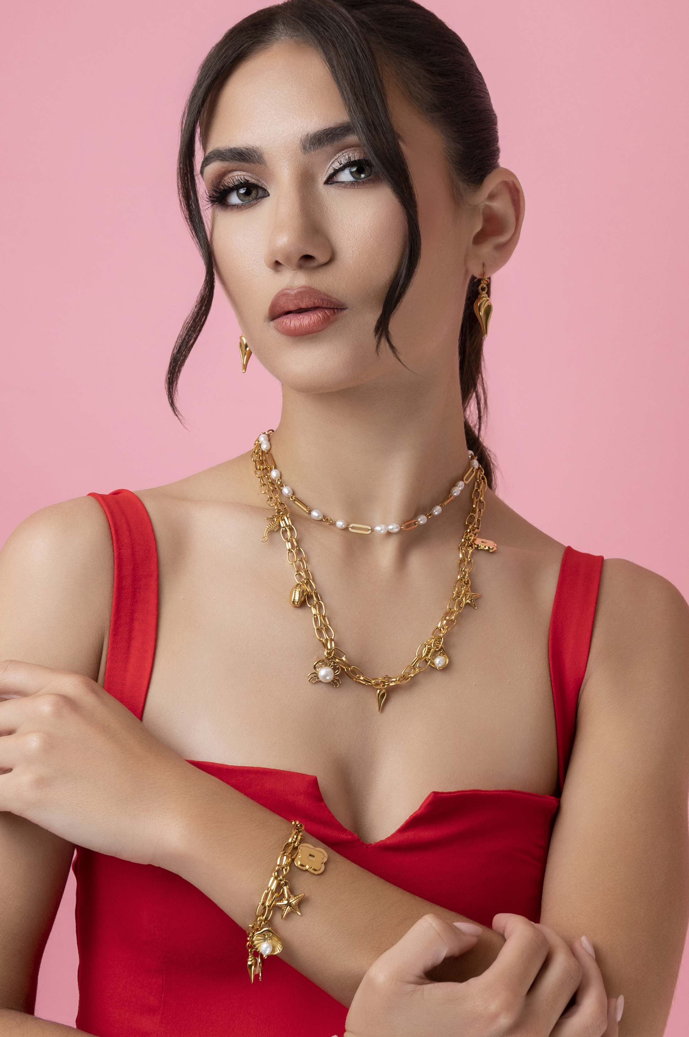 Freshwater Pearl Link Chain Necklace