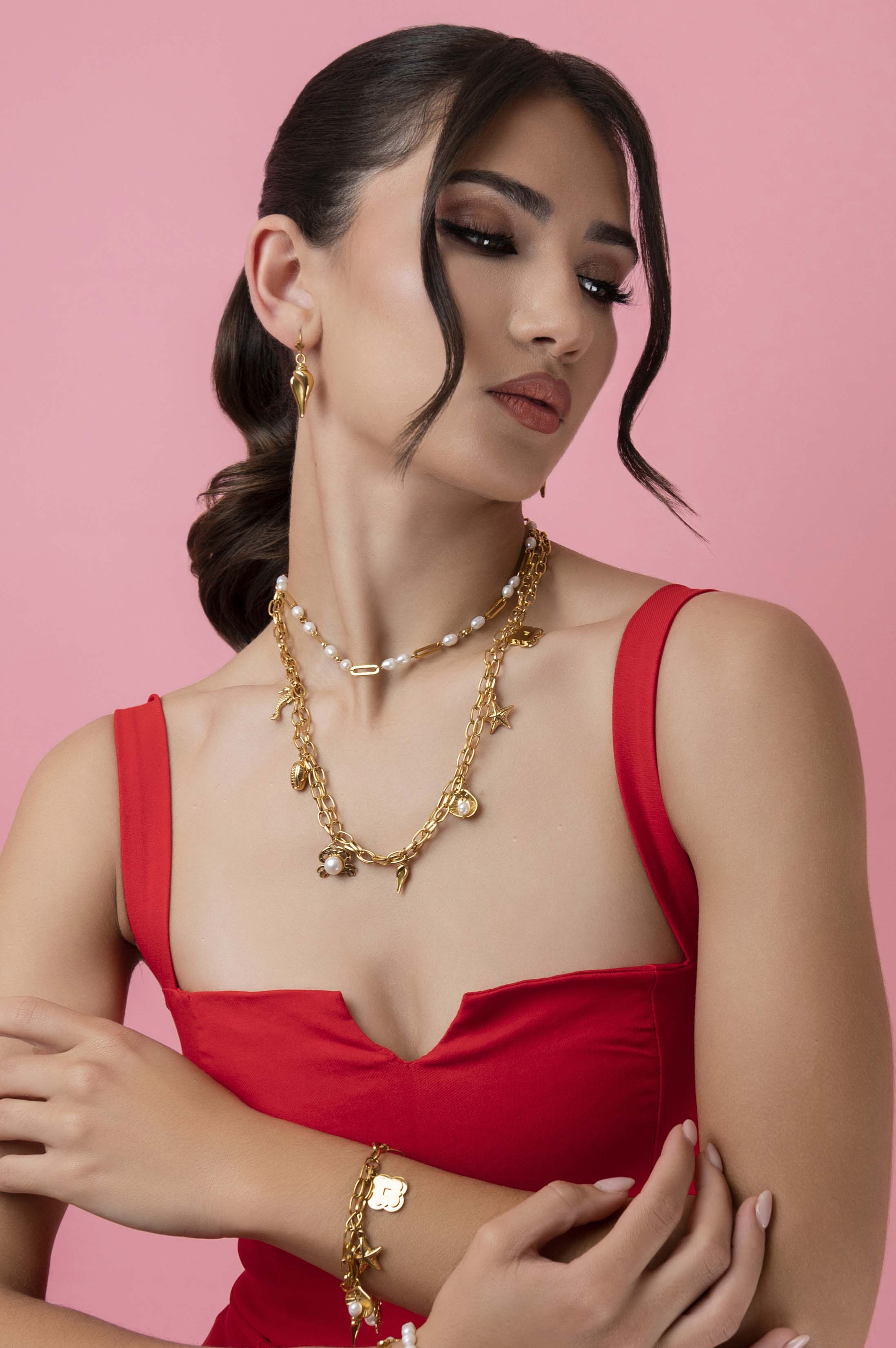 Freshwater Pearl Link Chain Necklace