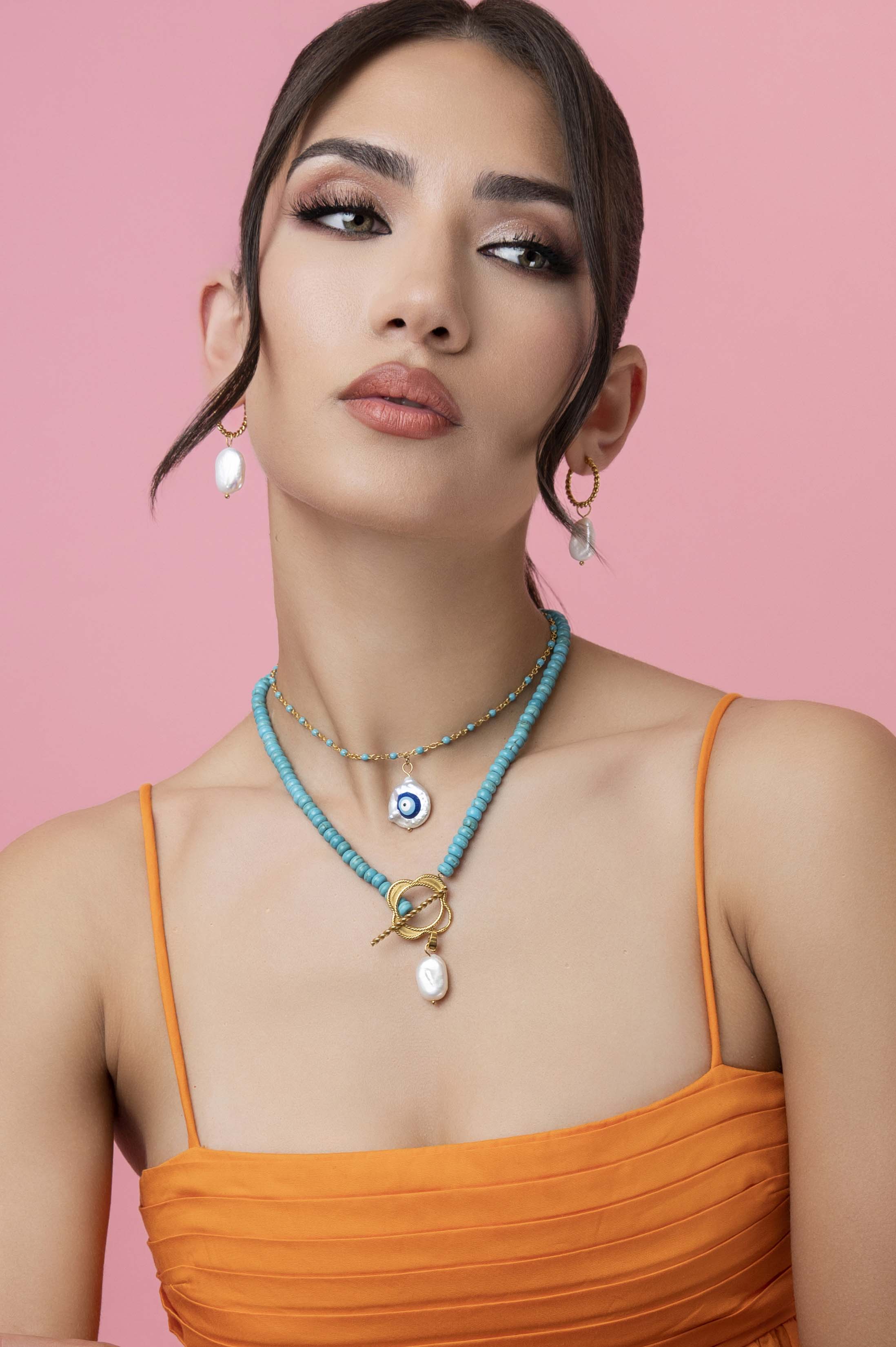 Baroque Freshwater Pearl Pendant Earring Set