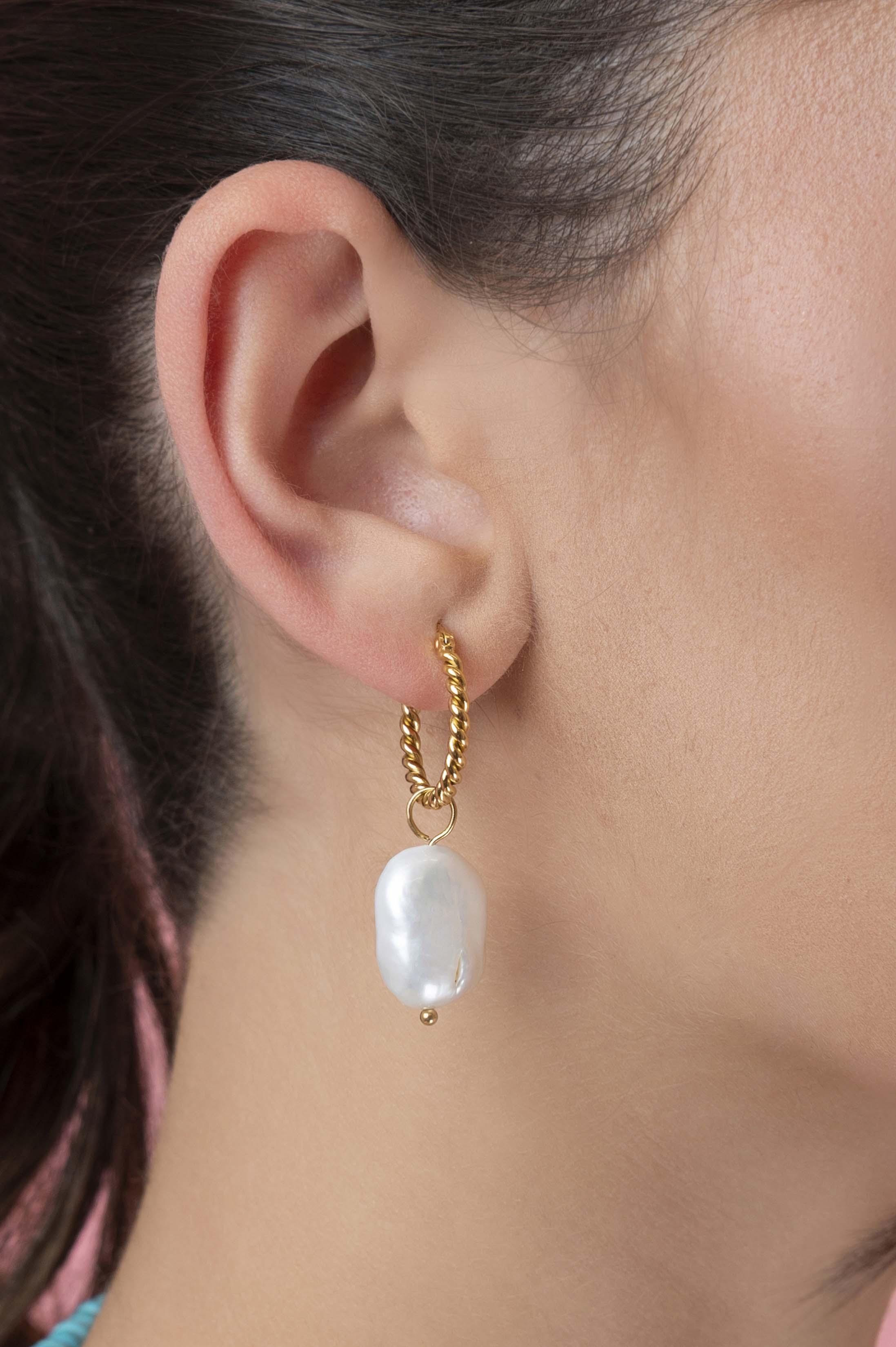 Baroque Freshwater Pearl Pendant Earring Set