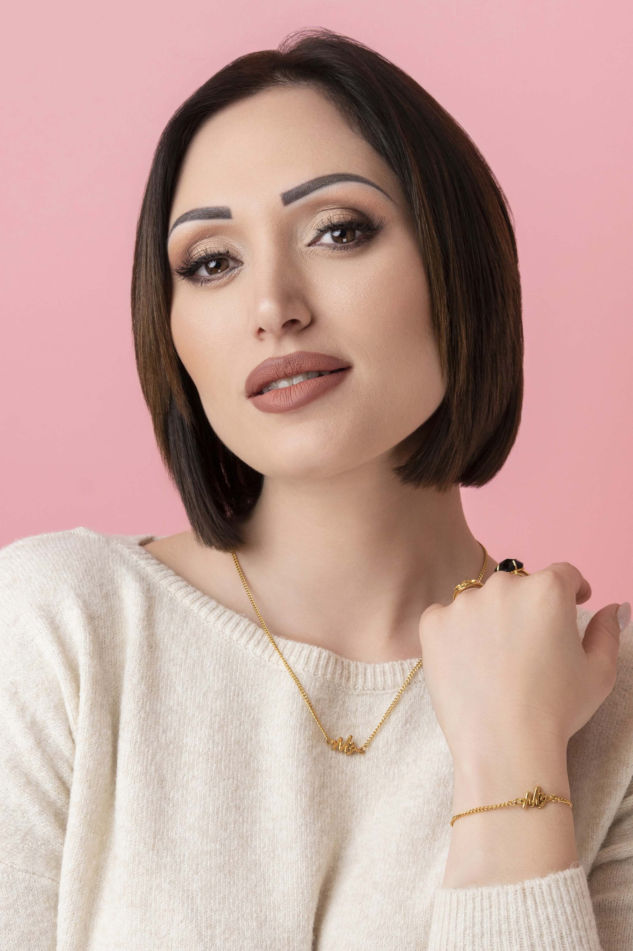 "Ma" or "Nanna" Cursive Bracelet & Necklace Gift Set