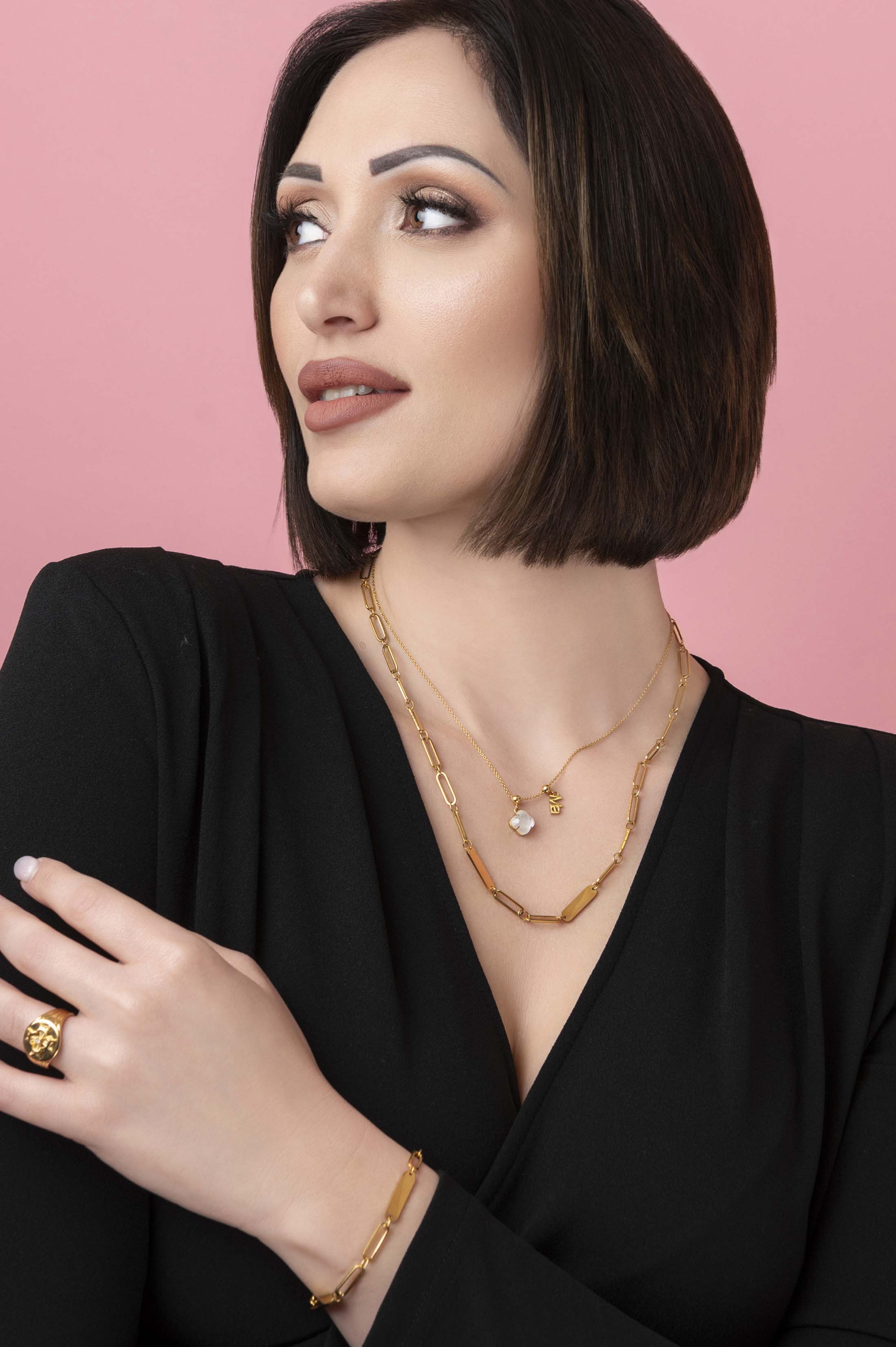 Engravable Link Bracelet & Necklace Gift Set