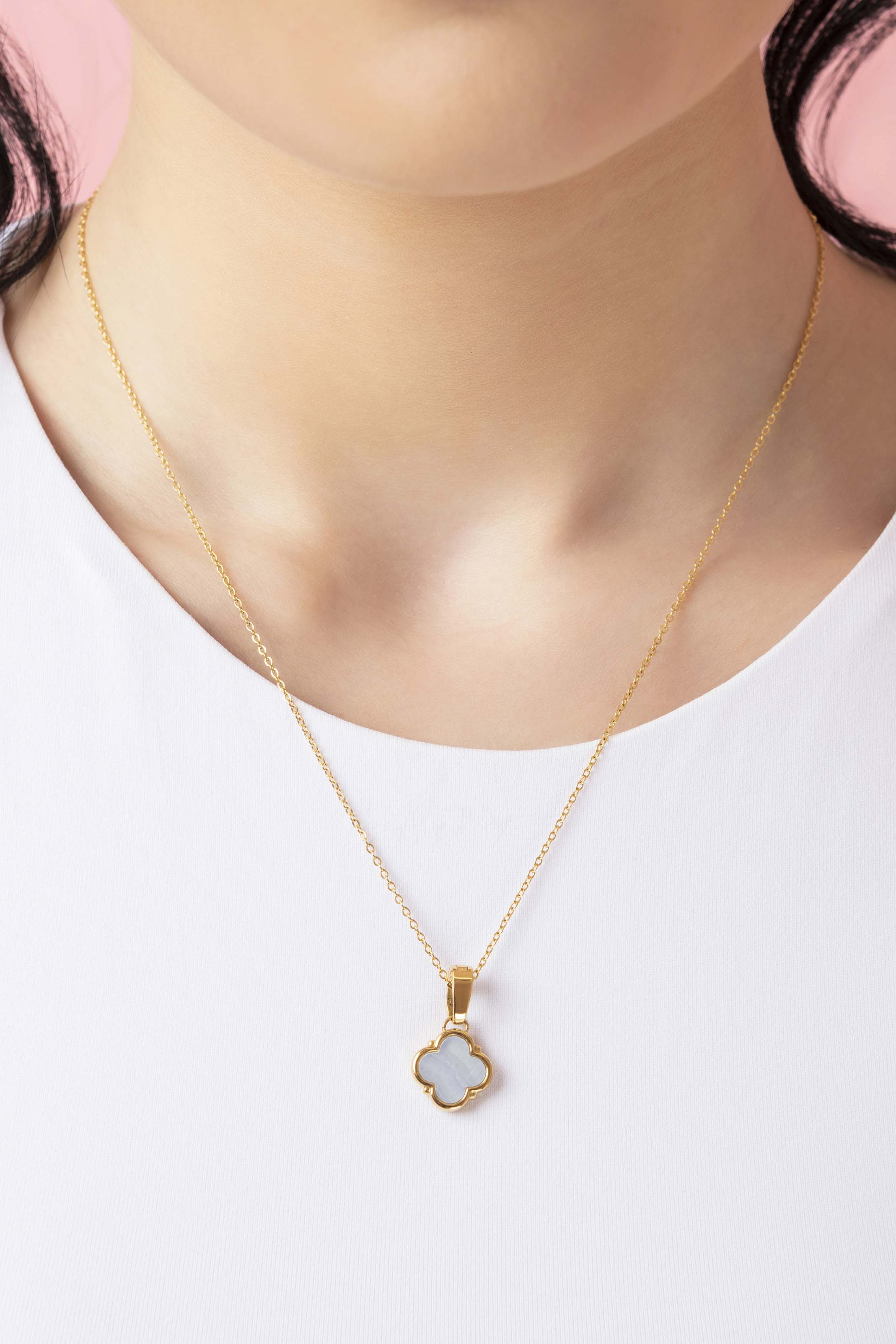 Lace Agate Stone Pendant