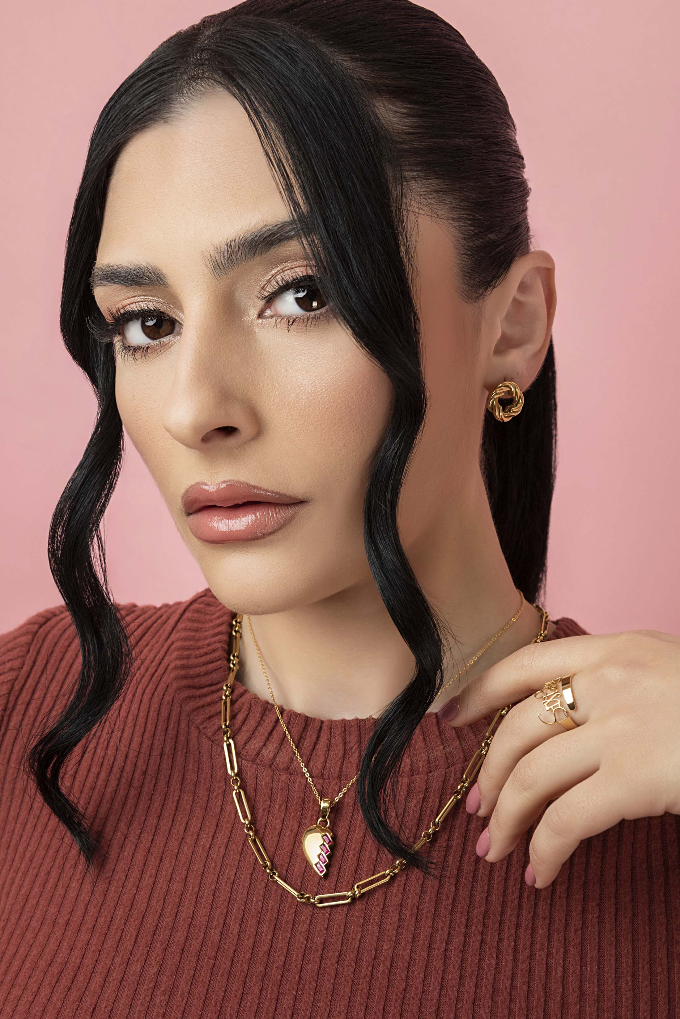 Sisters Side By Side Left Pendant