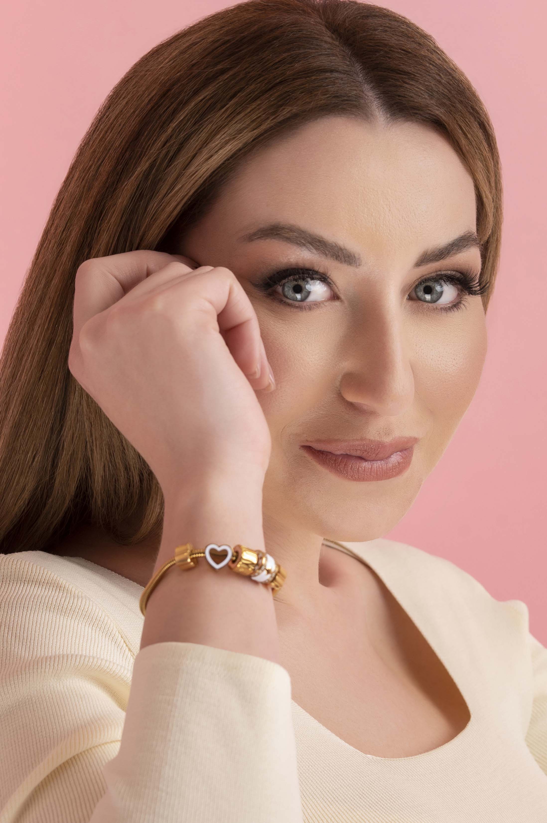 Carisma Logo White Enamel Token Charm