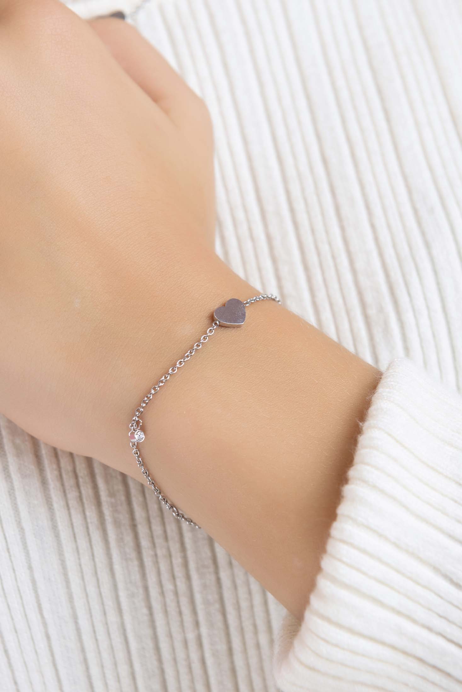 Petite Heart Silver Stud Earring Set