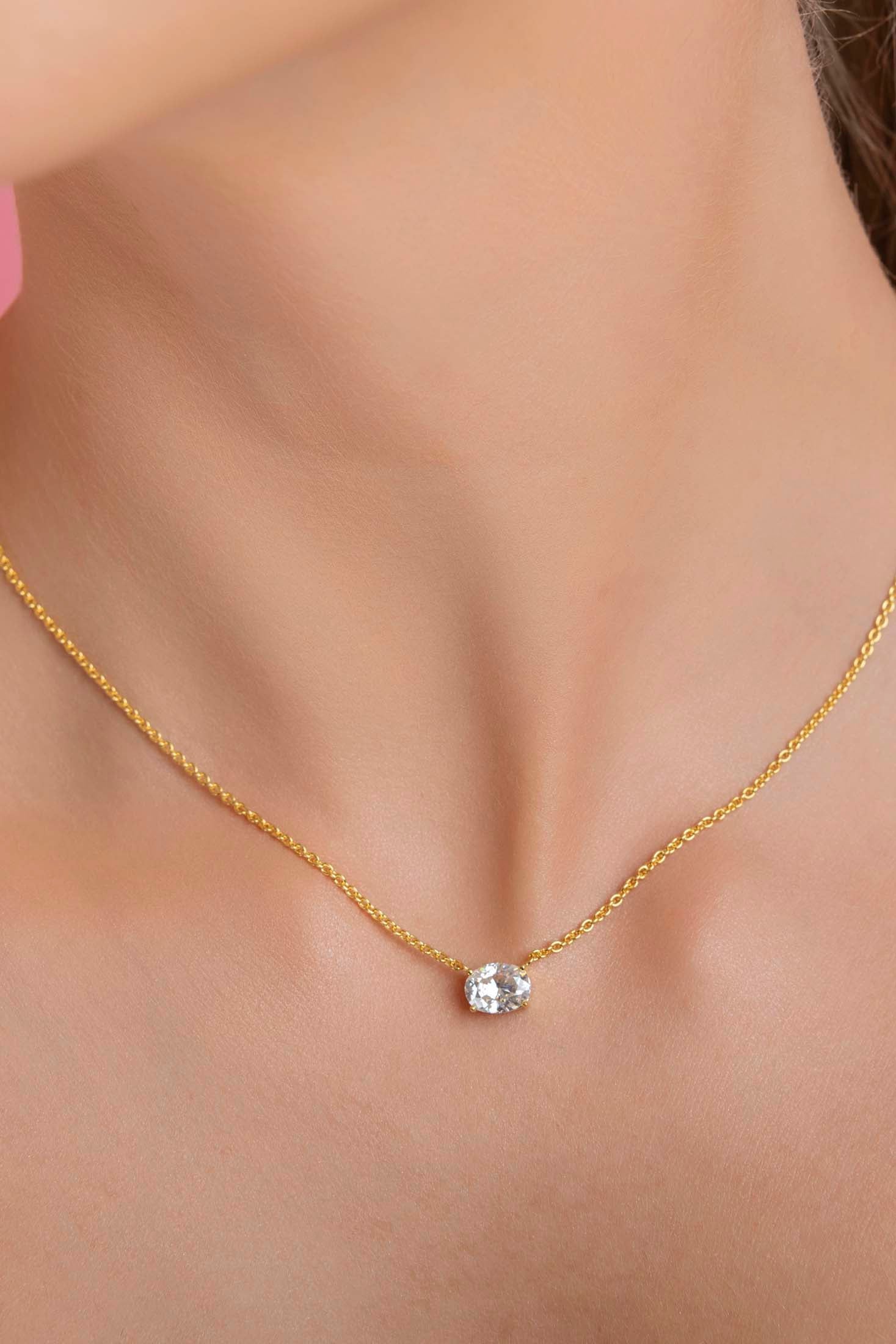 Moissanite Solitaire Bracelet in 18k Gold Vermeil