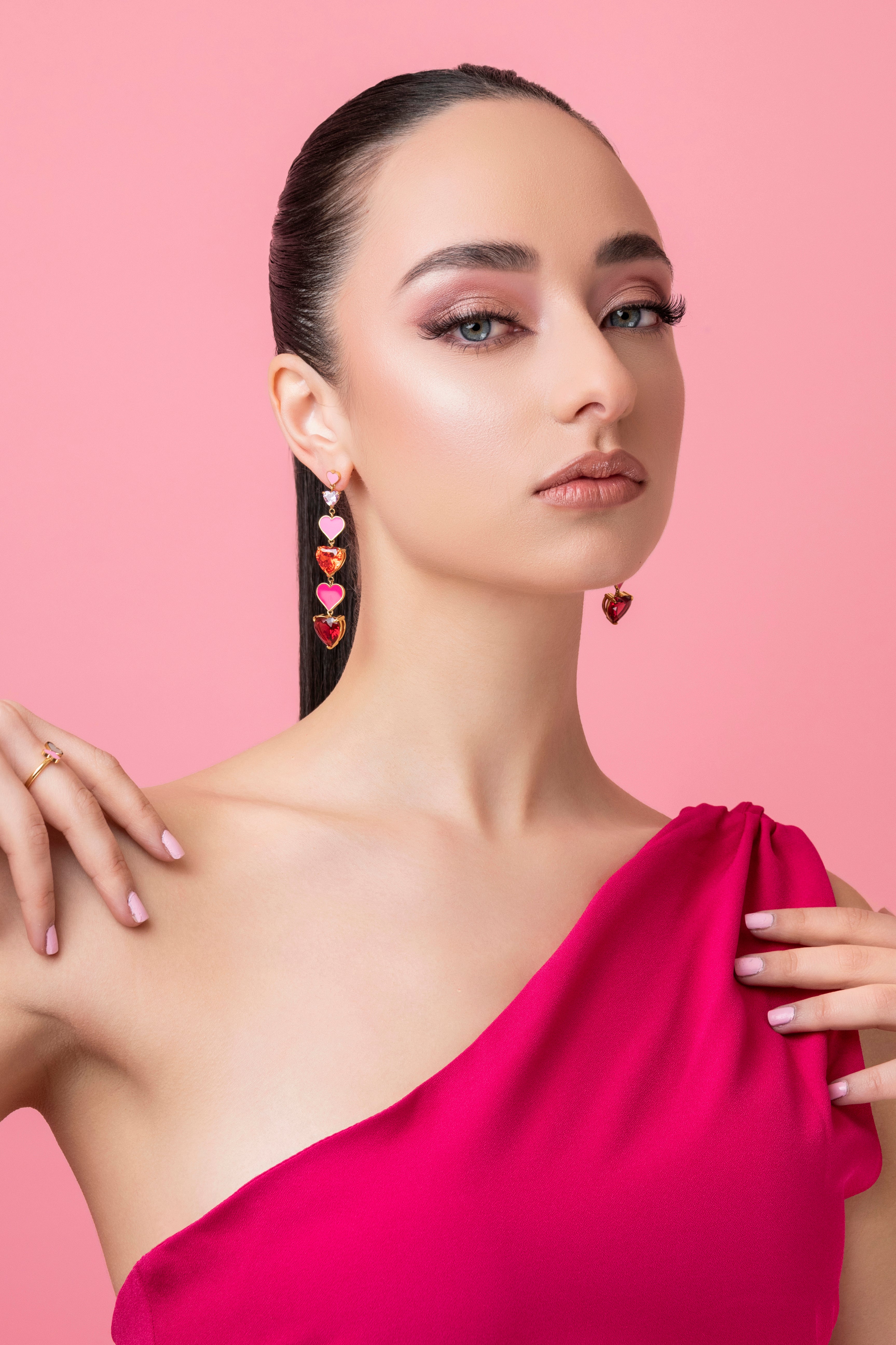 Qlub Drop Stud Earring Set