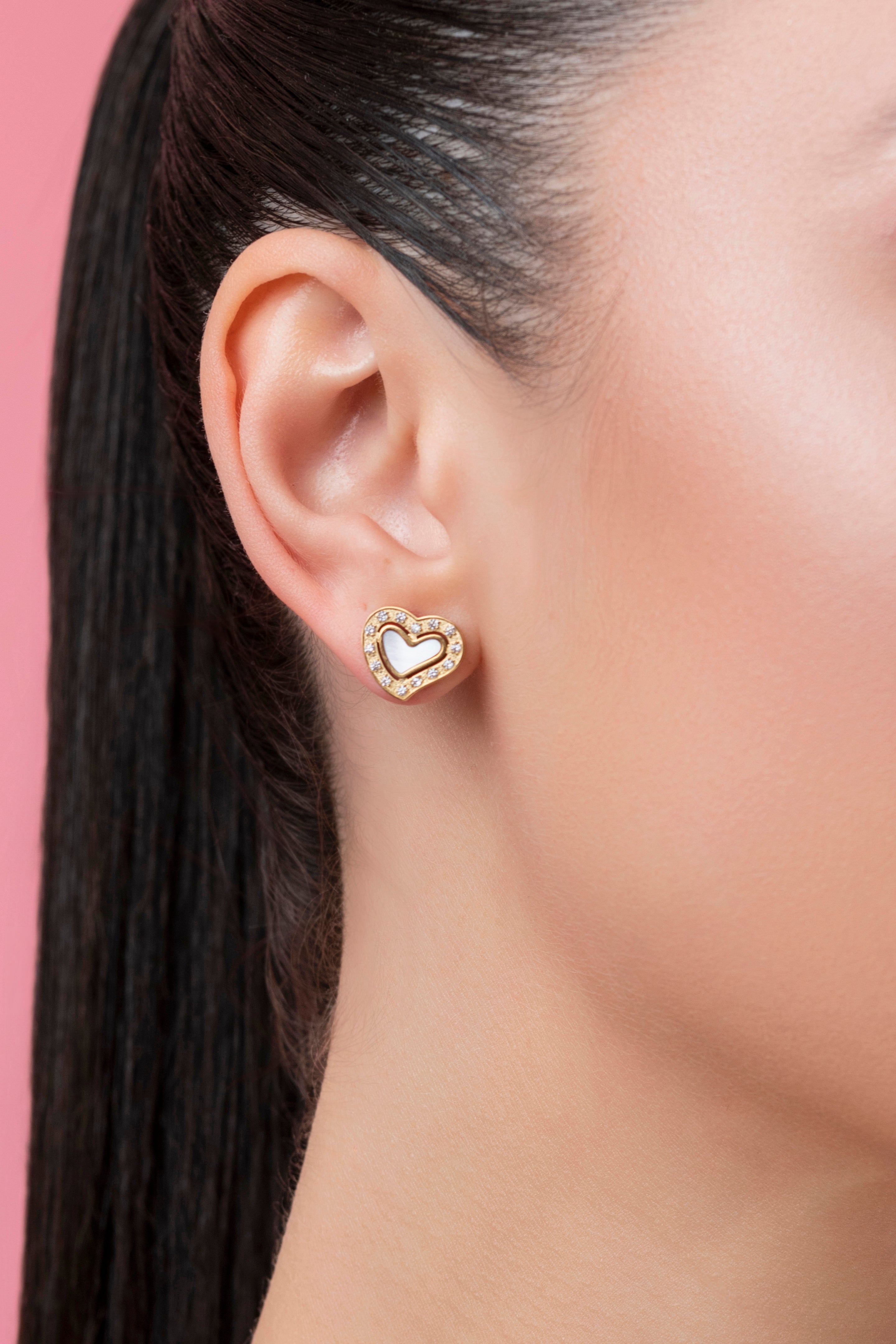 Cuore Stud Earring Set