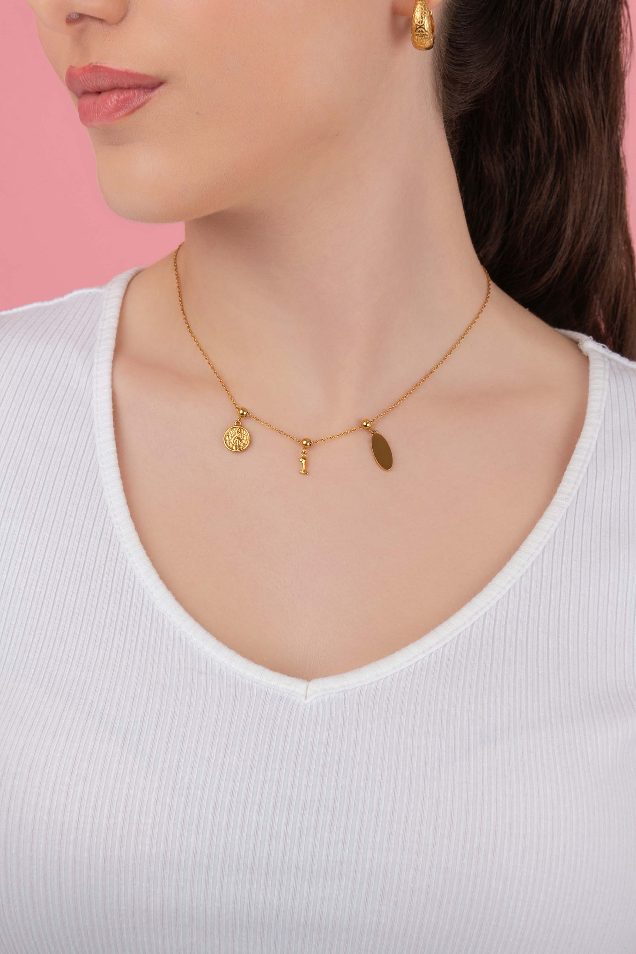 Numbers & Engravable Toggle Charm Necklace Gift Set