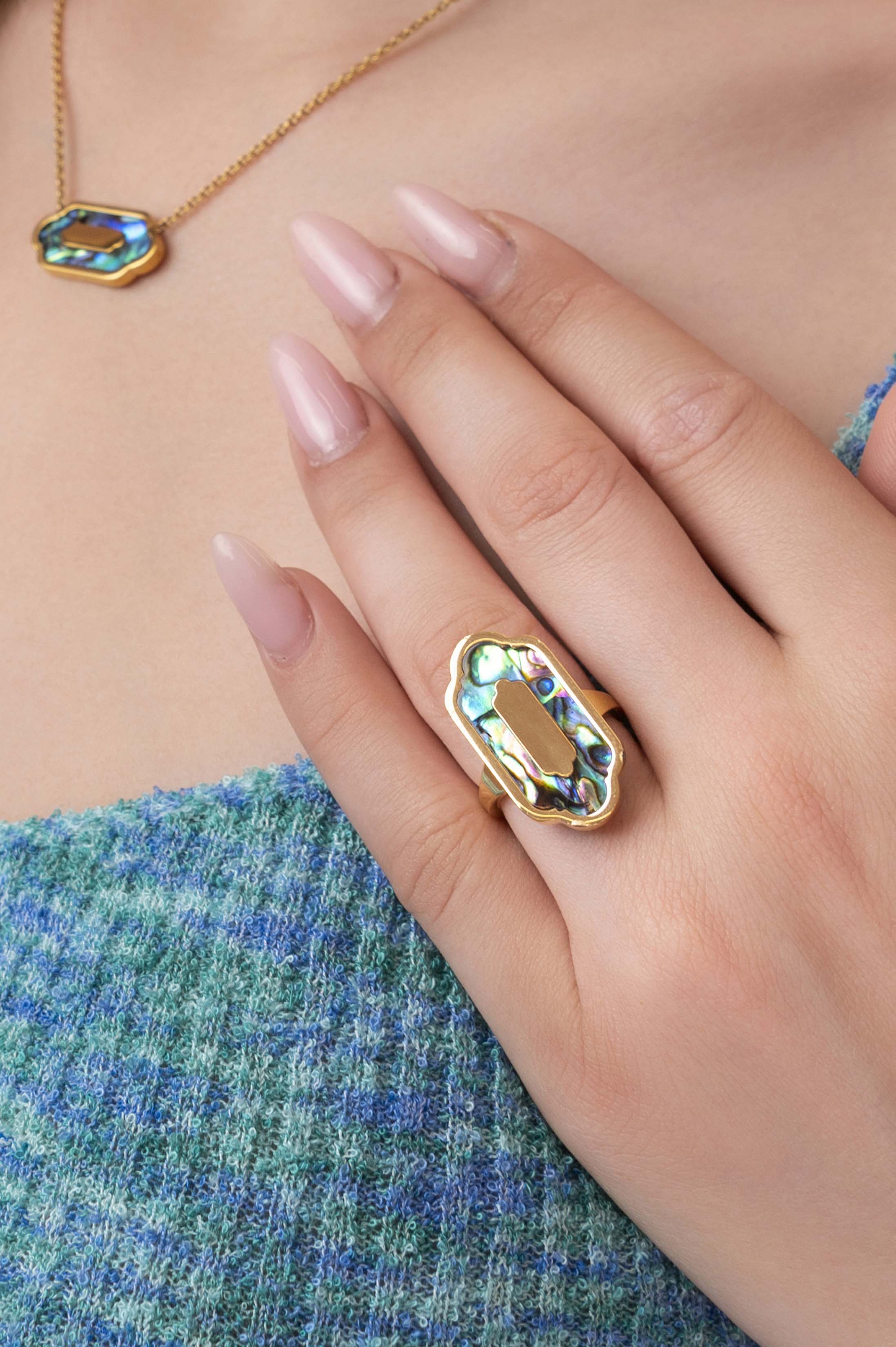 Blue Lagoon Abalone Ring