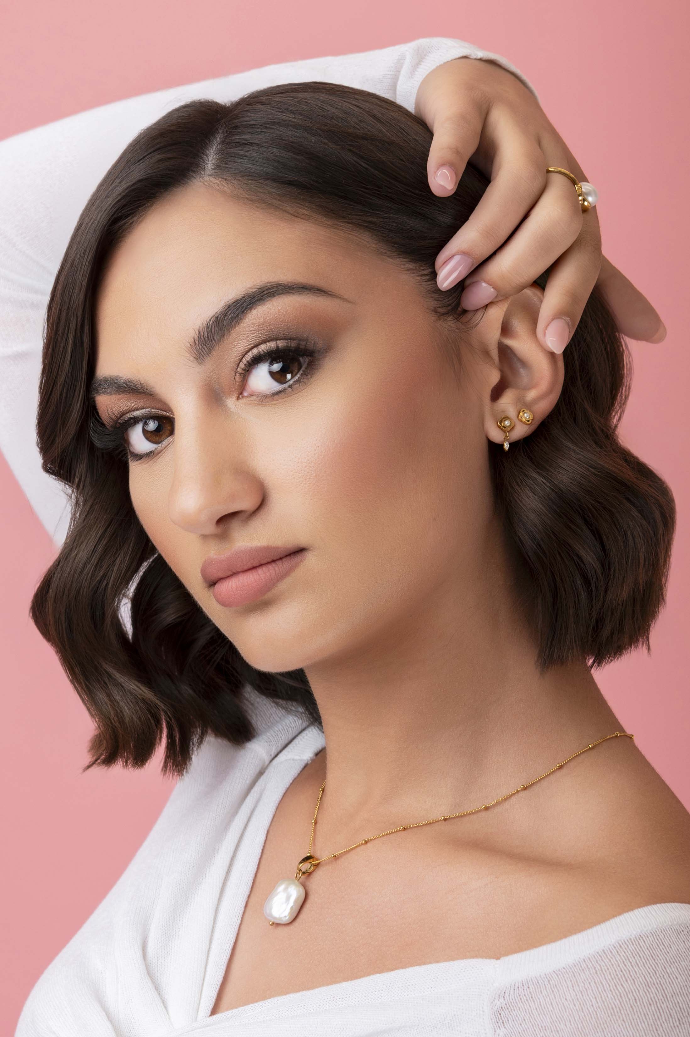 Petite Perla Drop Stud Earring Set