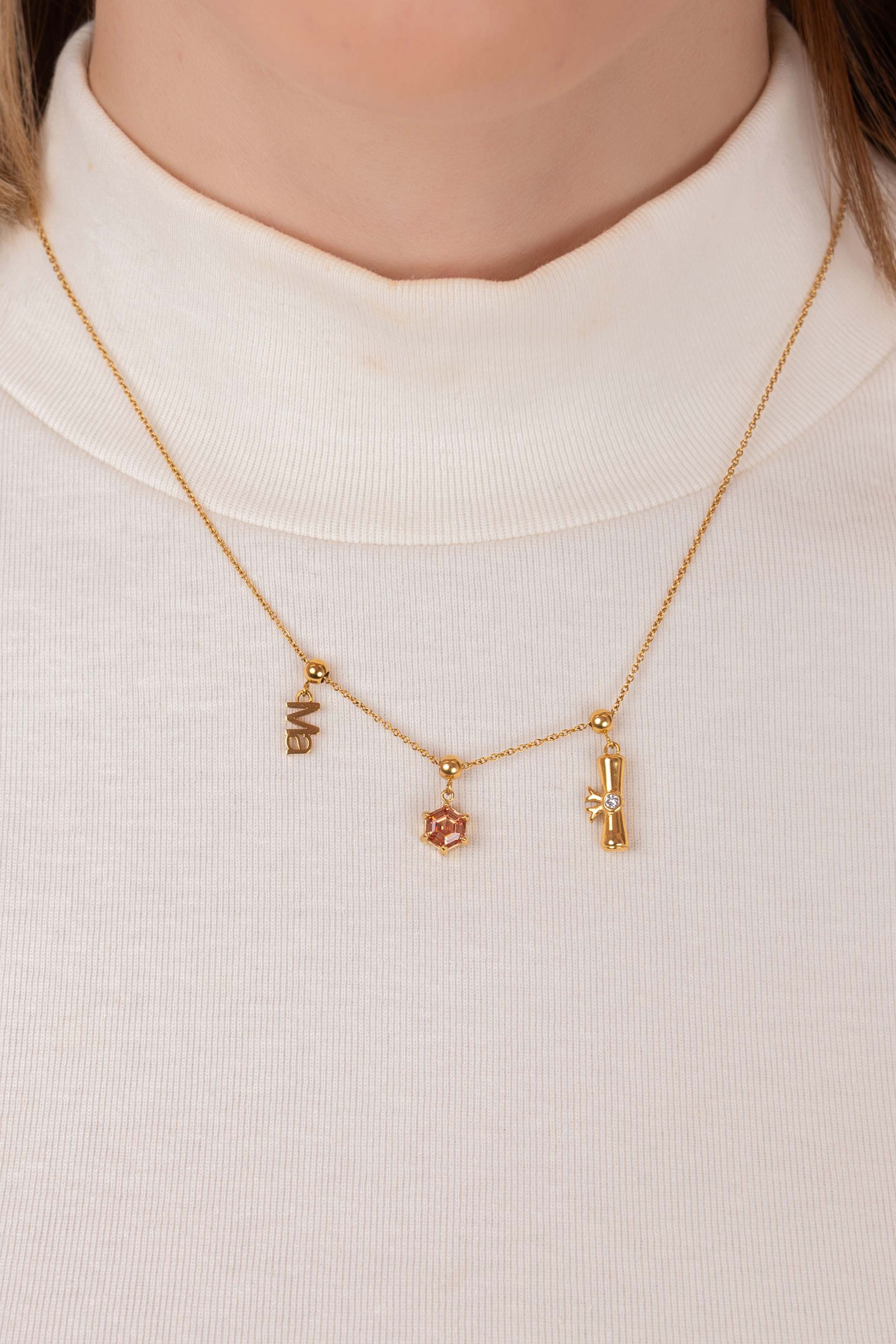 Birthstone Studs & Toggle Charm Necklace Gift Set