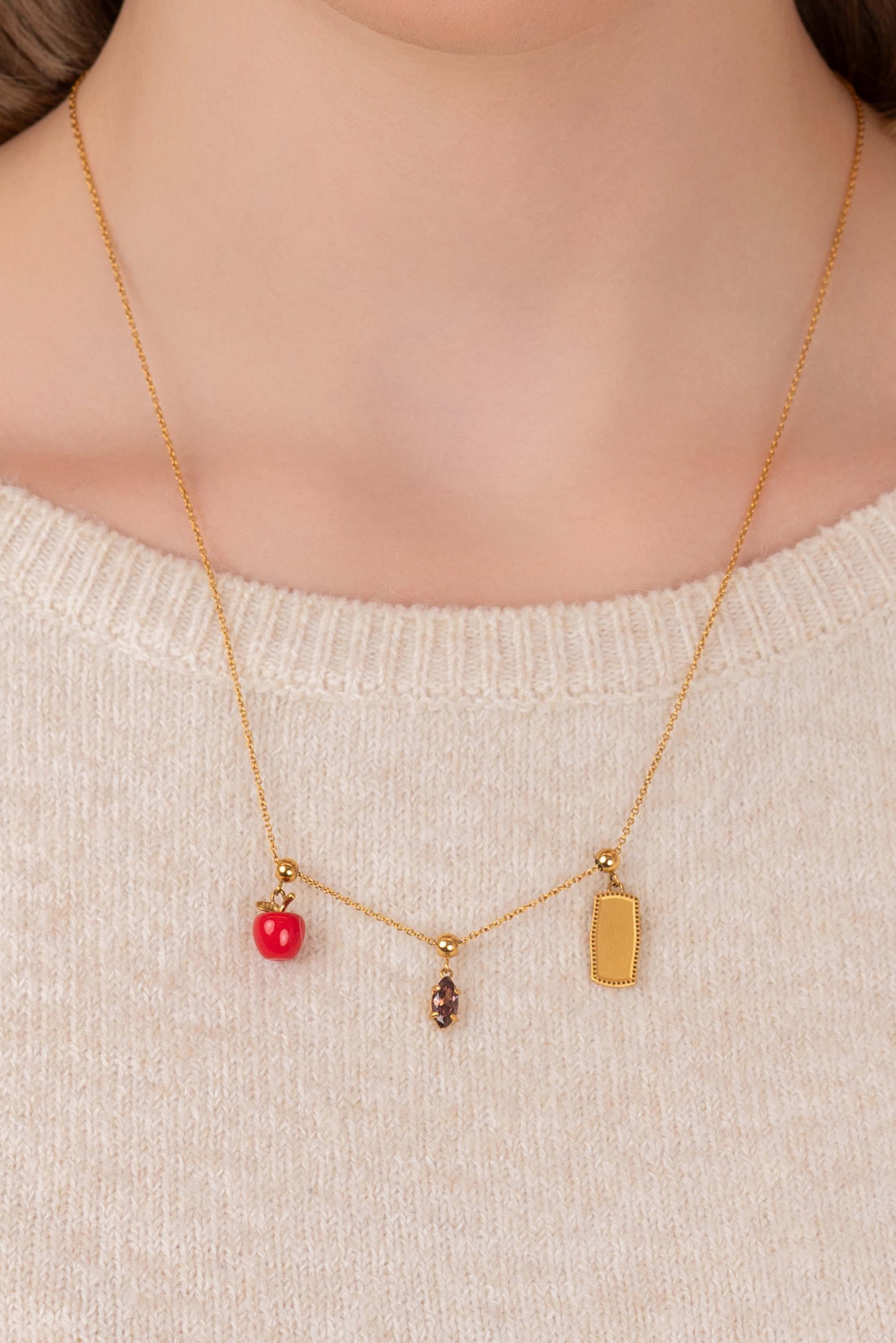 Birthstone Studs & Toggle Charm Necklace Gift Set