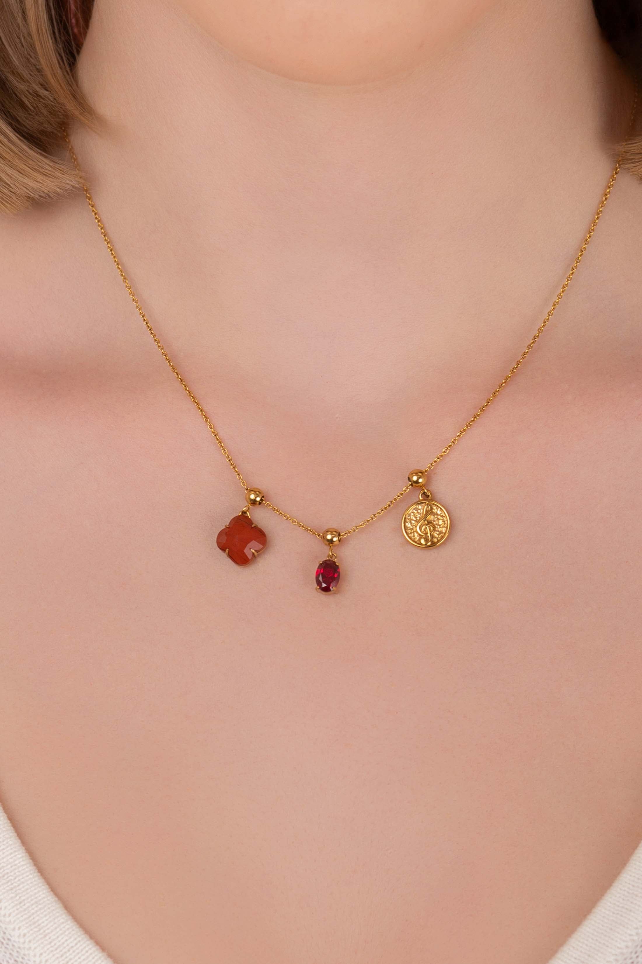 Birthstone Studs & Toggle Charm Necklace Gift Set