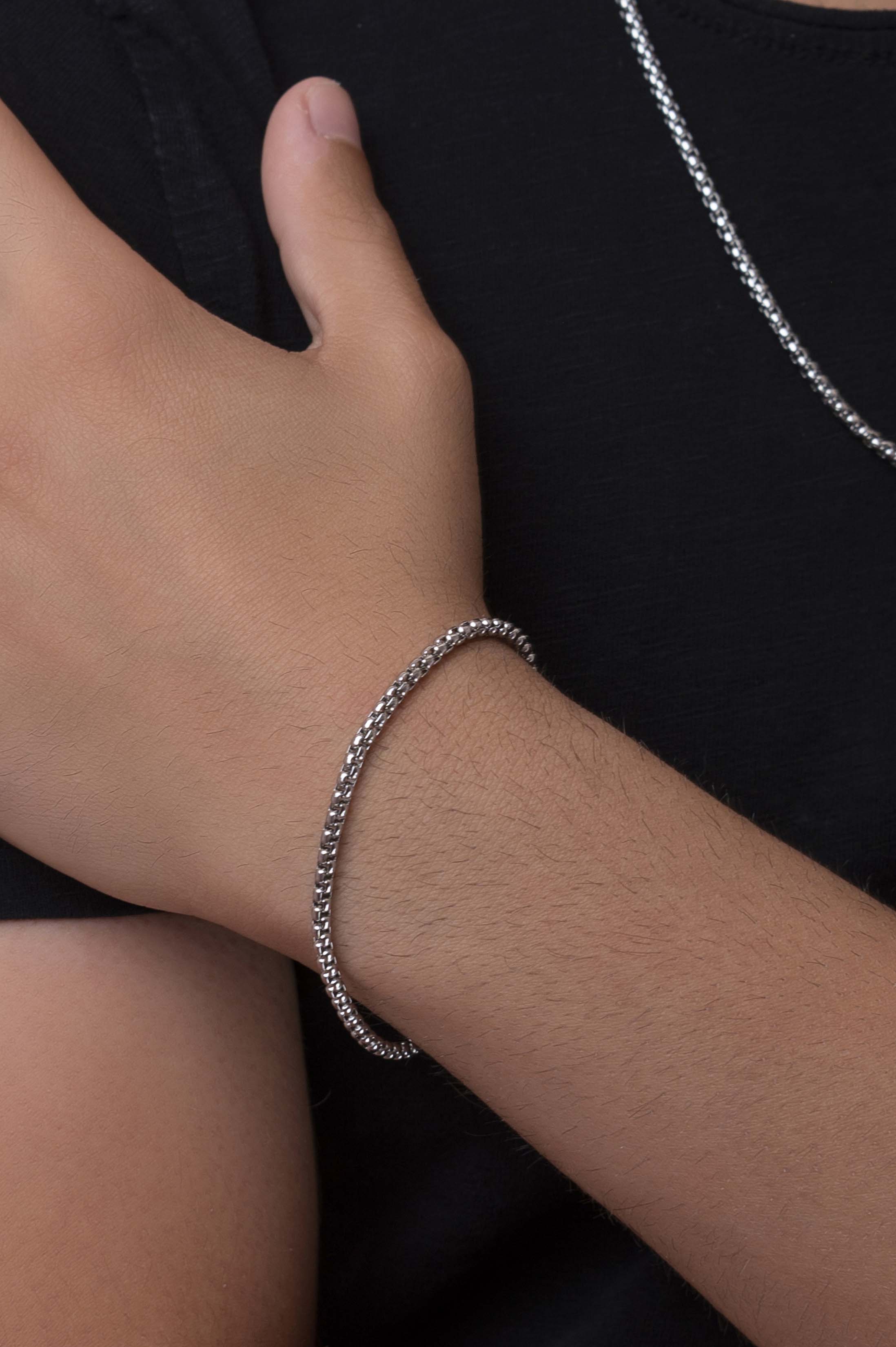 Silver Box Chain Bracelet