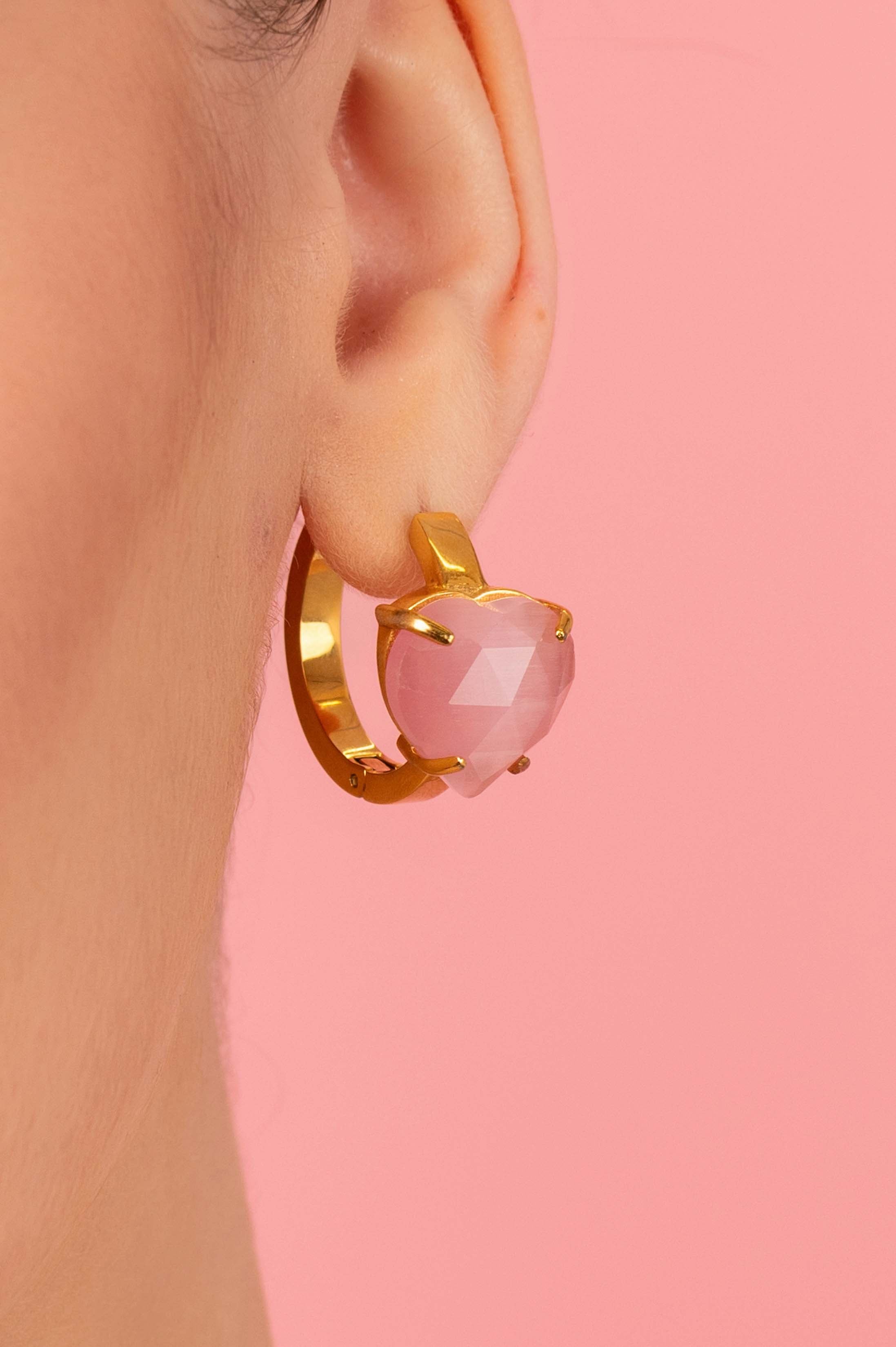 Stone Station Qalbi Hoop Earrings & Necklace Gift Set