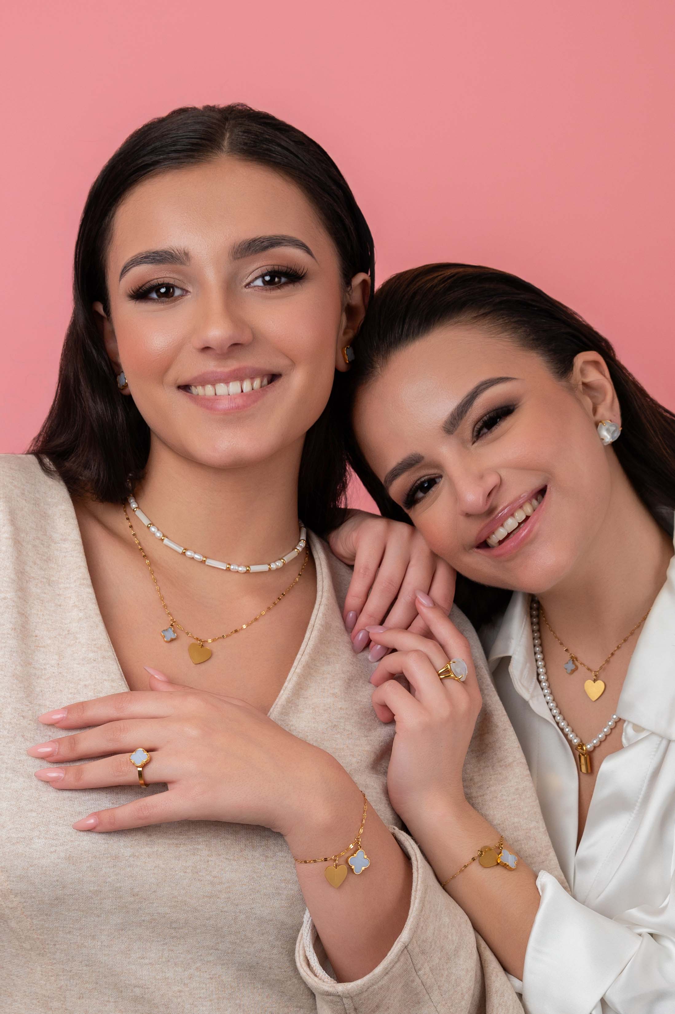 Engravable Heart Friendship Necklace & Bracelet Gift Set