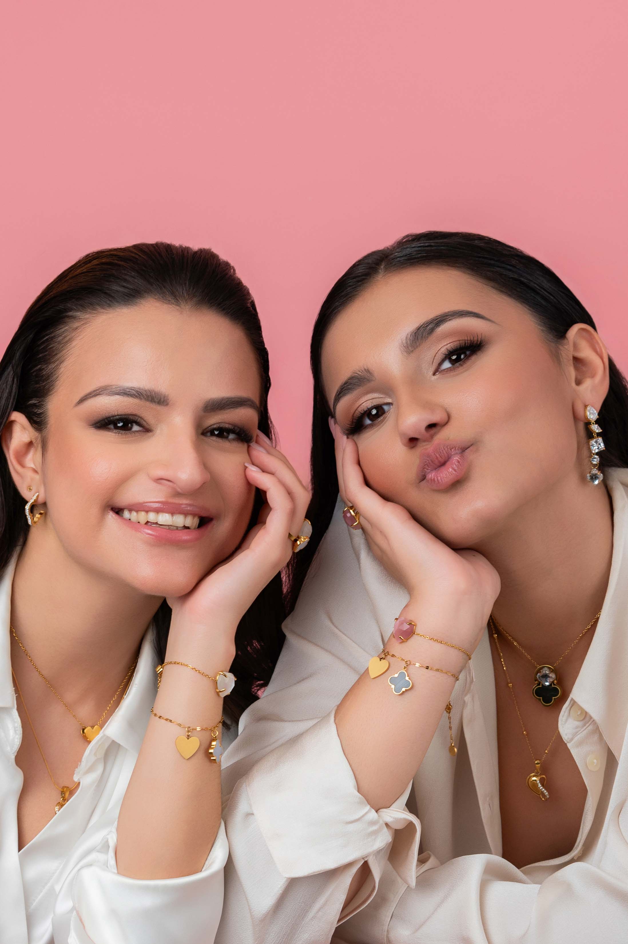 Engravable Heart Friendship Necklace & Bracelet Gift Set