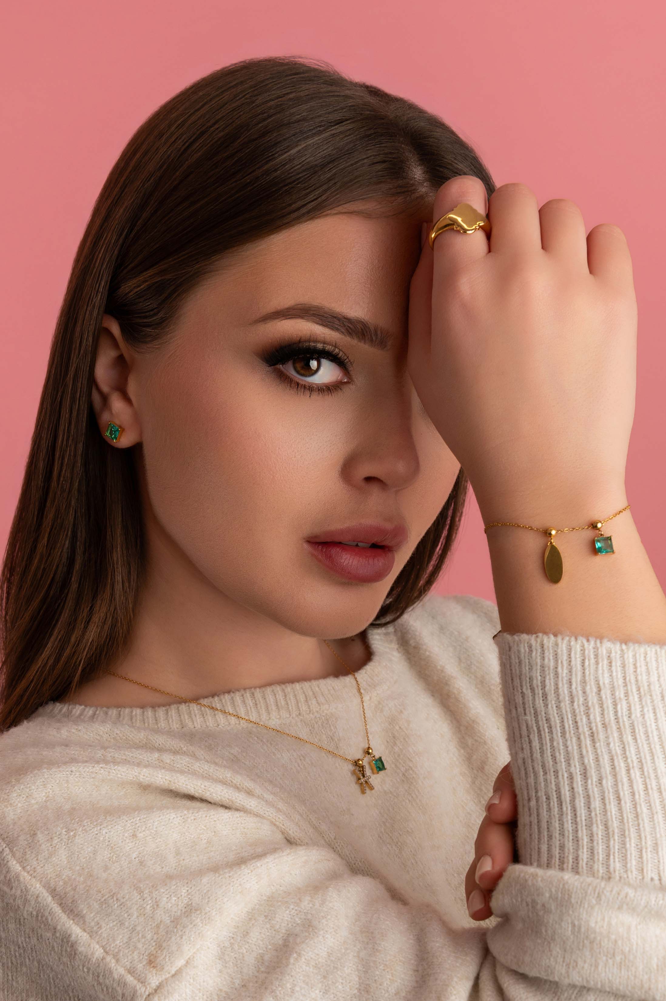 Birthstone Studs & Toggle Charm Necklace Gift Set