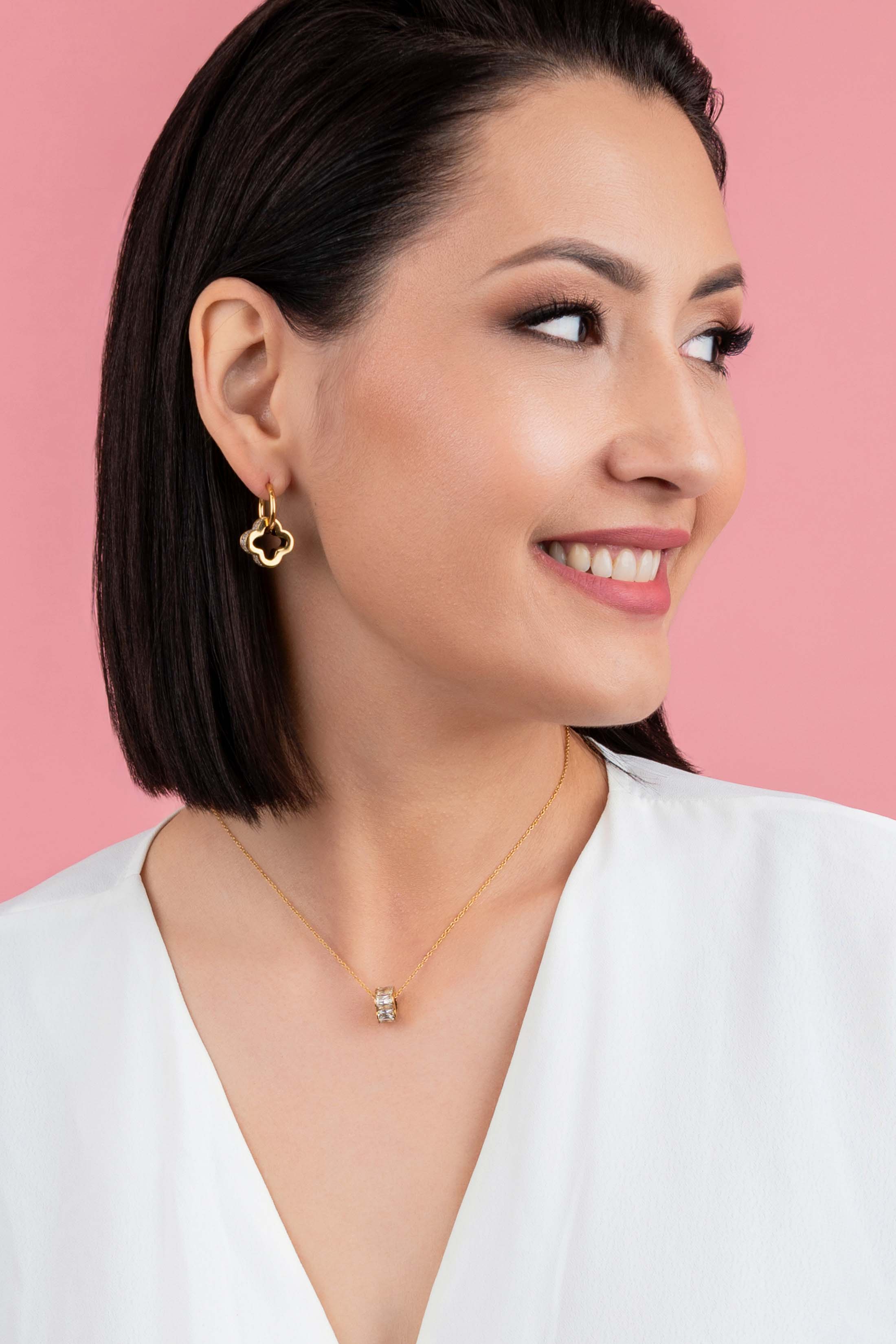 Zaria’s Hoop Earrings & Ring Pendant Gift Set