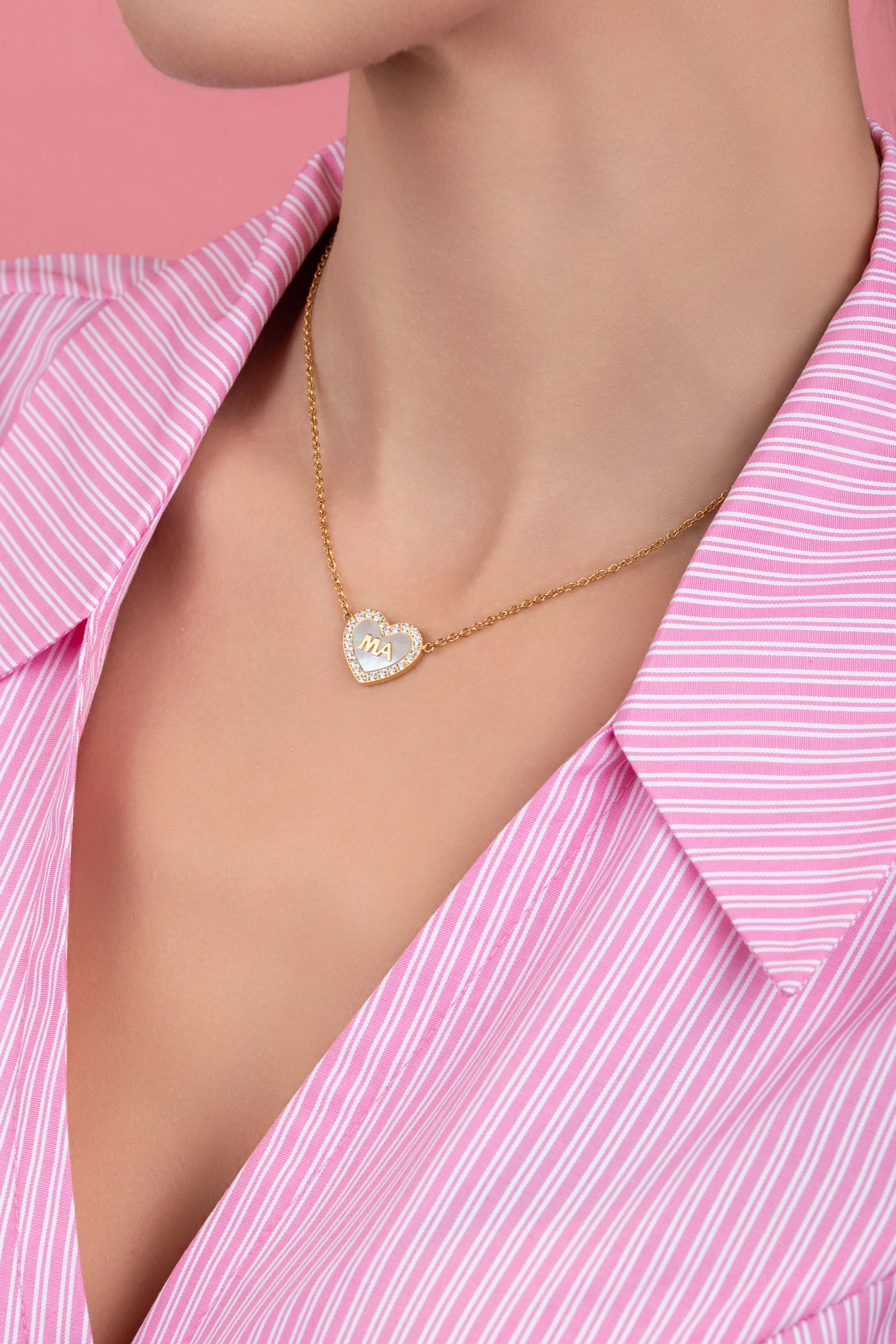 Qalbi ‘Ma’ Mother of Pearl Necklace