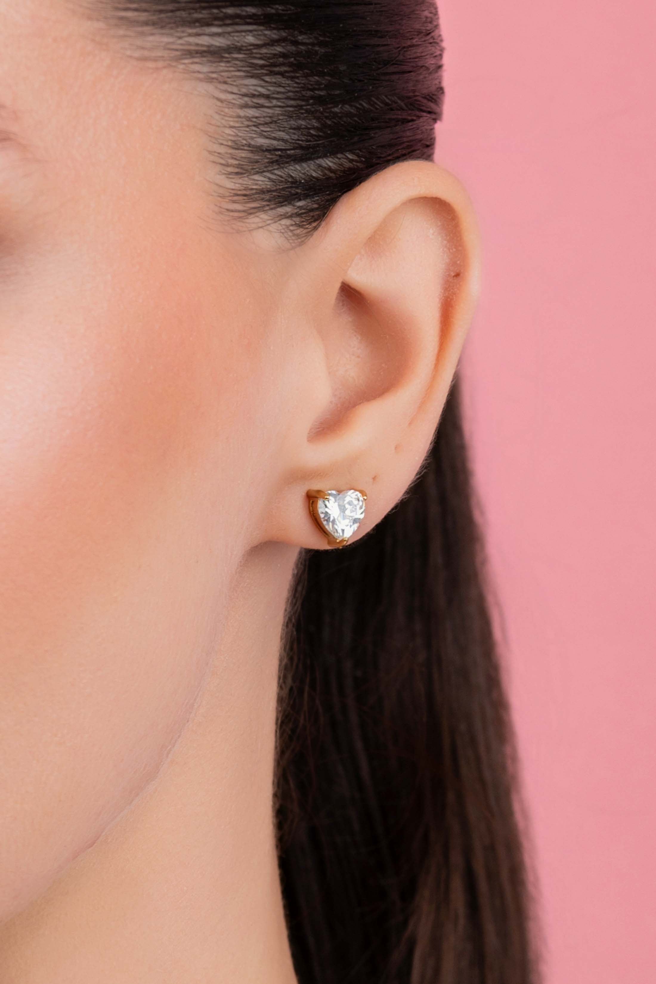 Qalbi Crystal Stud Earring Set