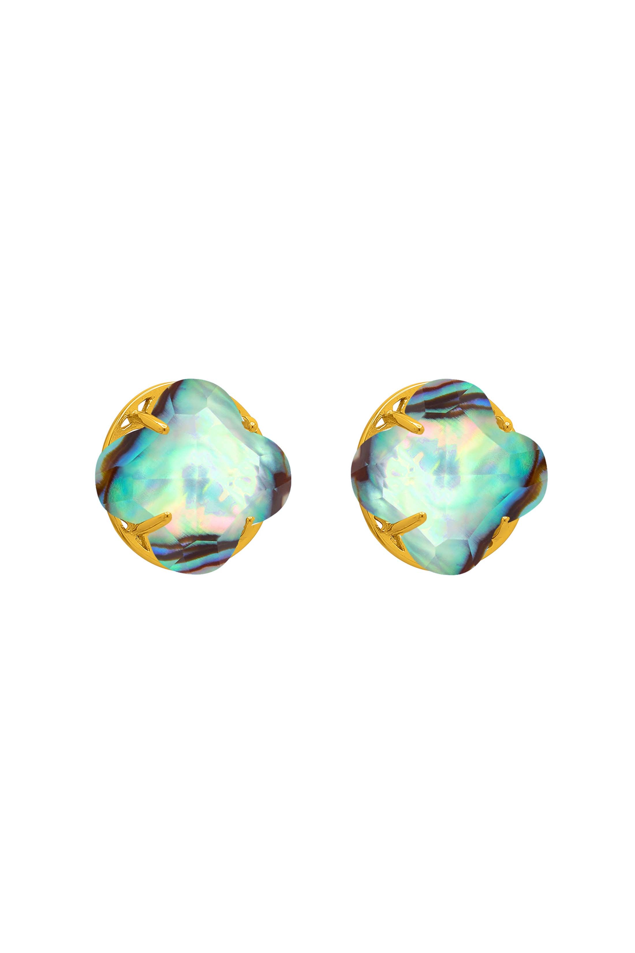 Stone Station Abalone Stone Stud Earring Set